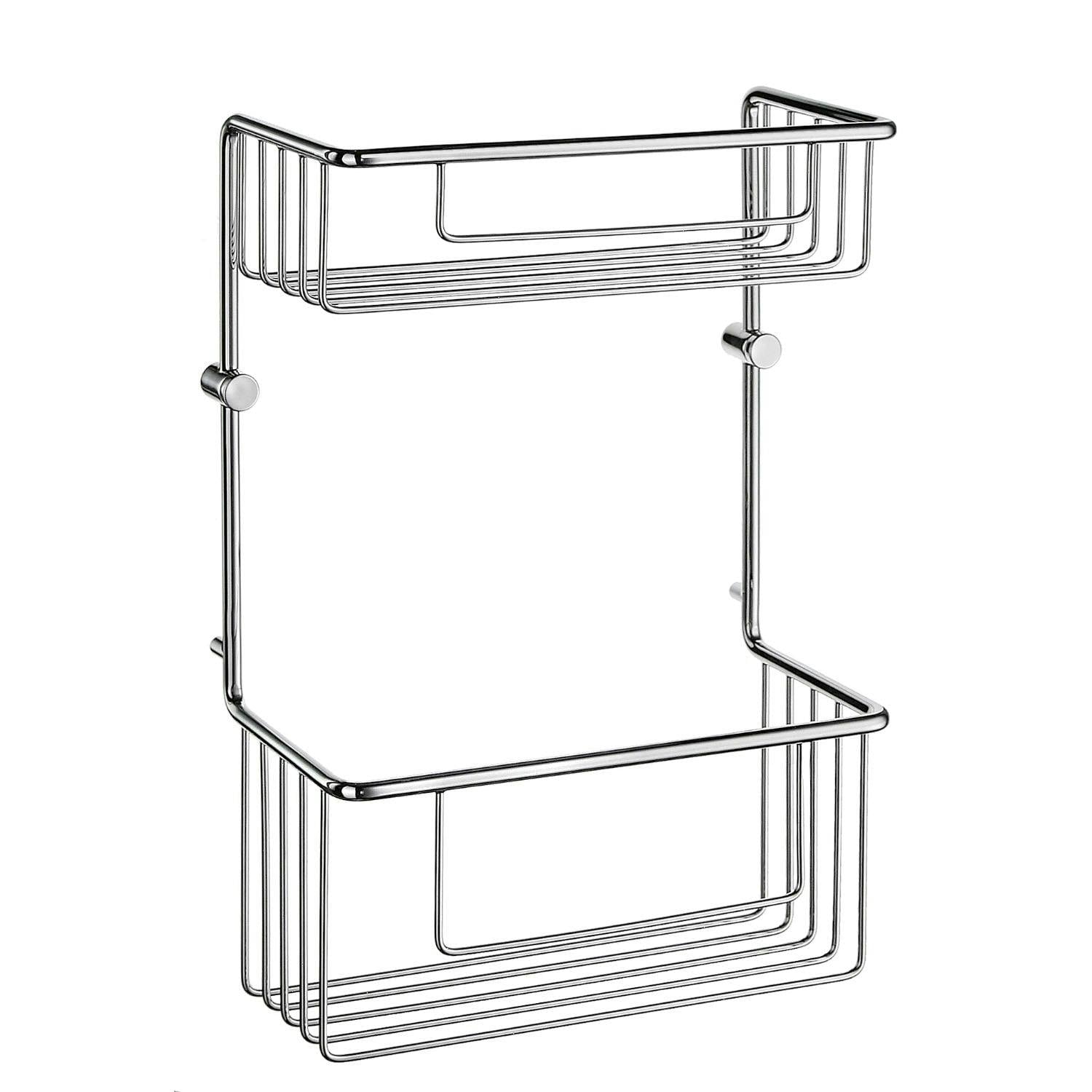 Rackhams Polished Chrome Double Shower Basket