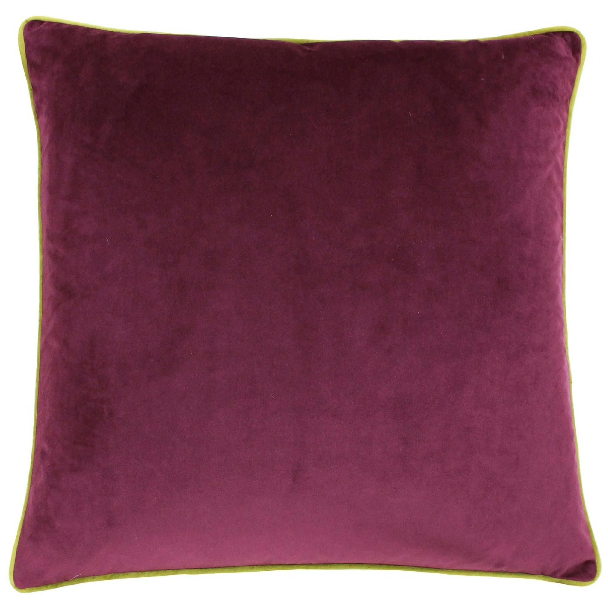 Rackhams Meridian Cushion Cover - Maroon/Moss - 55X55cm - Maroon/Moss - 100% Polyester
