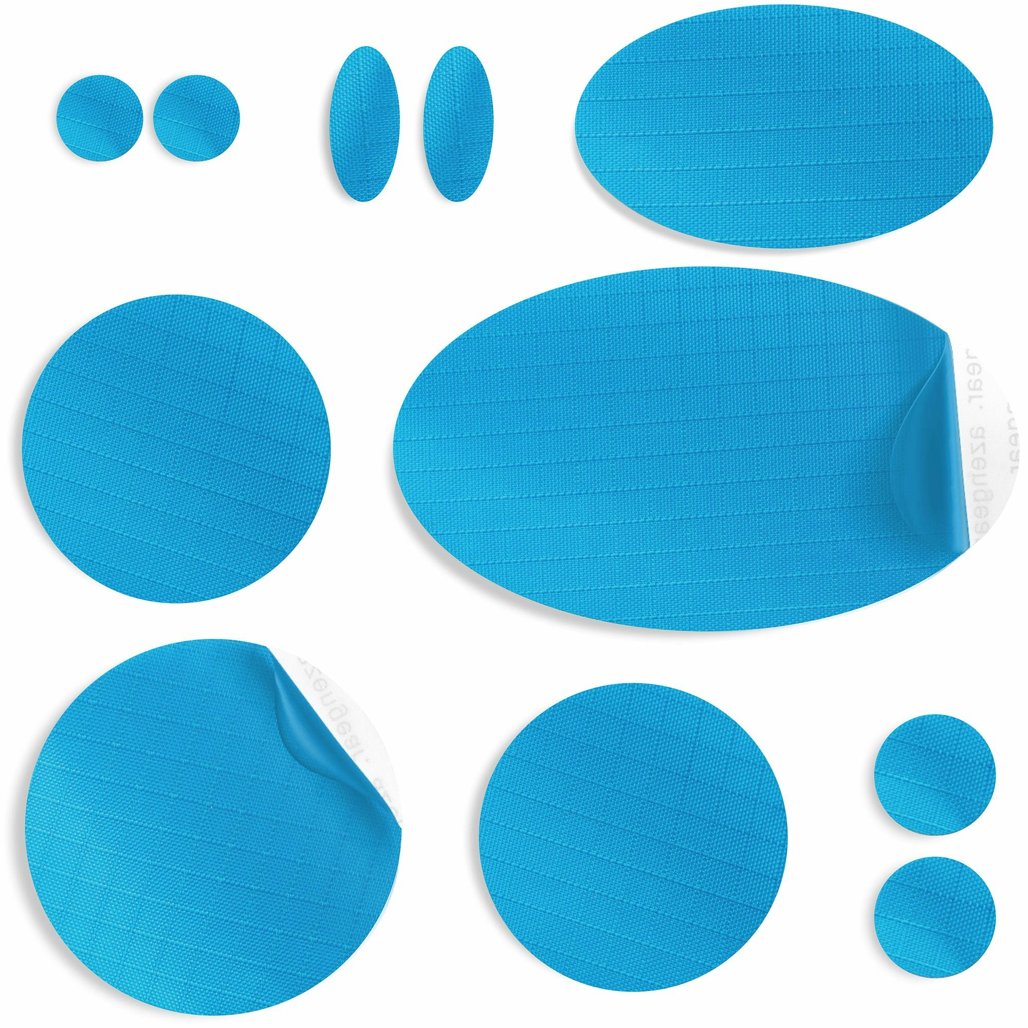 Azengear Turquoise Jacket Repair Patches - Waterproof, Self-Adhesive, Tear-Cold-Heat-Resistant Medium