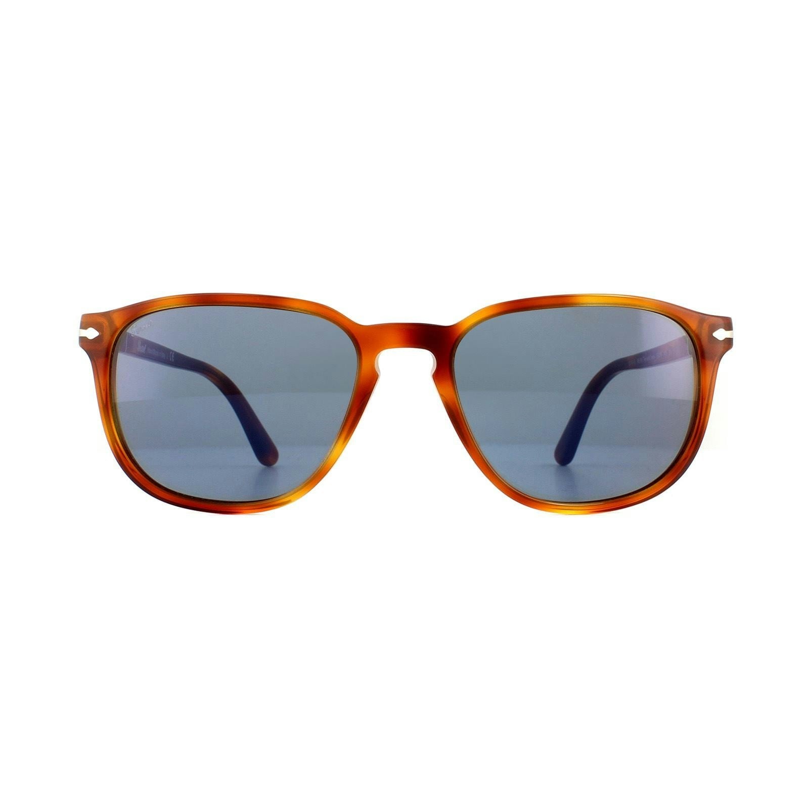 Persol Men's Brown/Blue Po3019s 96/56 Man Sunglasses Acetate Squared Normal - Image 9
