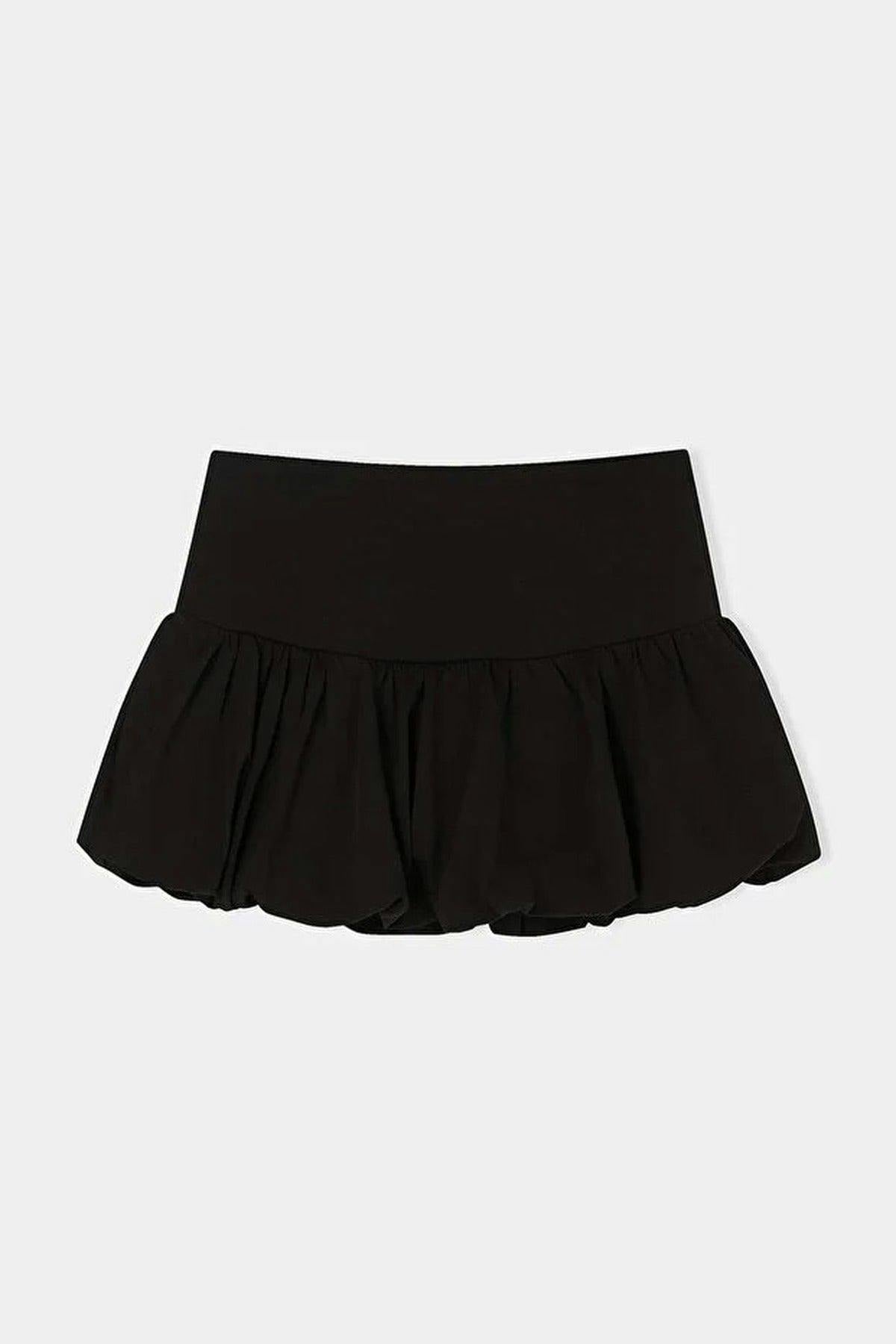 Wovcor Black Mini Cotton Stretch Knit Skirt - M
