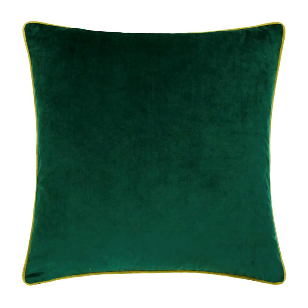 Rackhams Meridian Velvet Cushion Cover - Emerald/Moss - 45Cm X 45Cm - Emerald/Moss - 100% Polyester