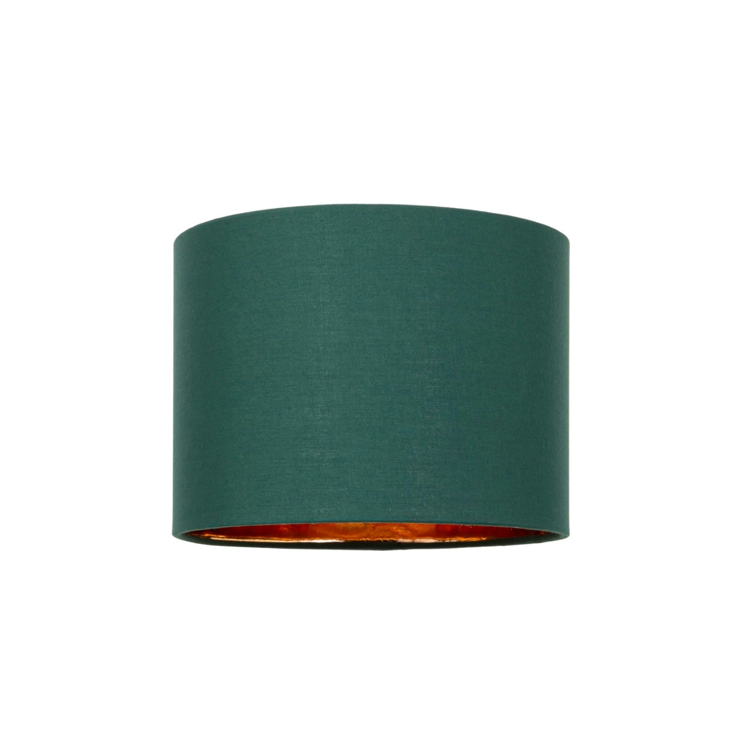 Rackhams Green Modern Forest Cotton Fabric Small 8" Lamp Shade With Shiny Copper Inner