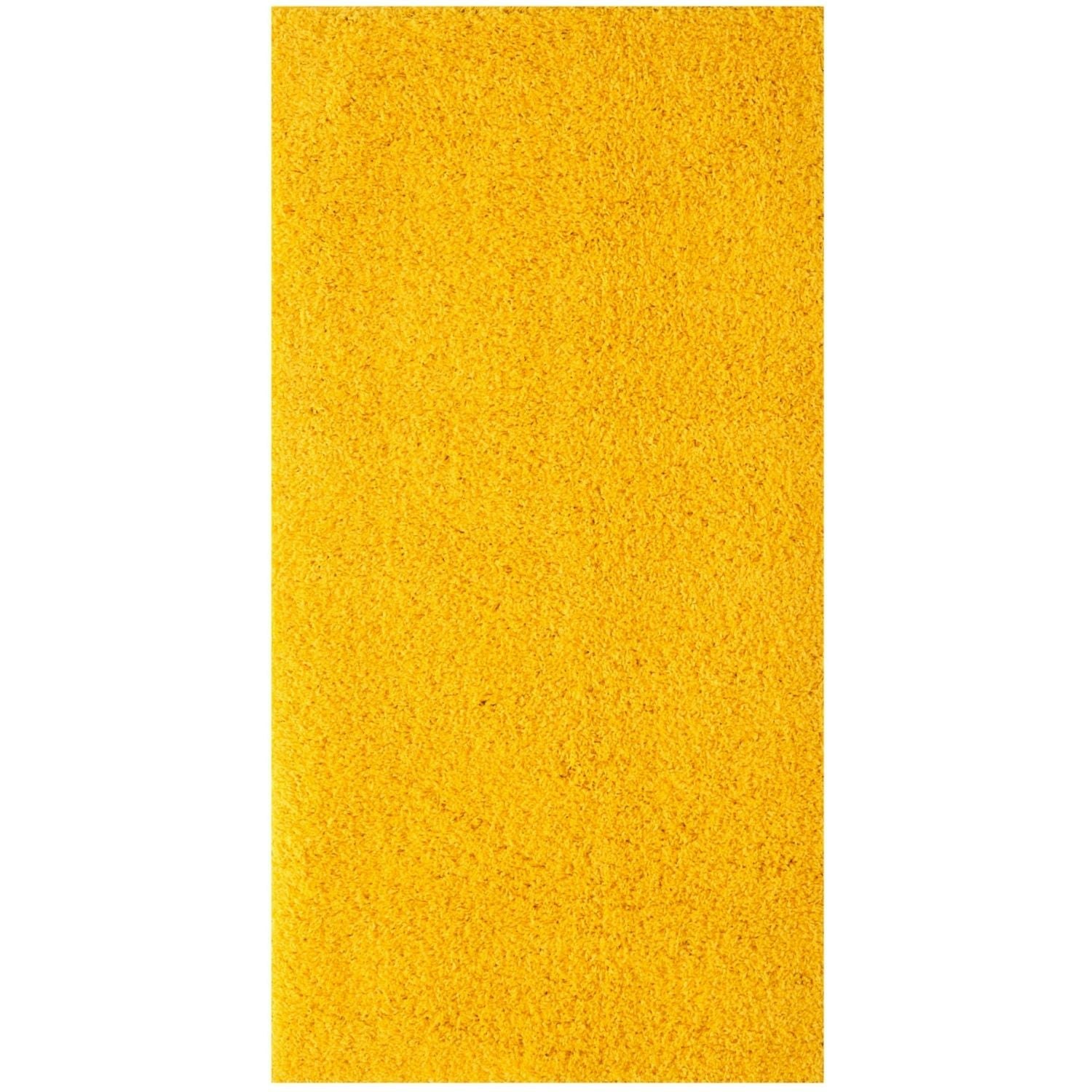 The Rugs Yellow Myshaggy Solid Rug - 80X150 Cm