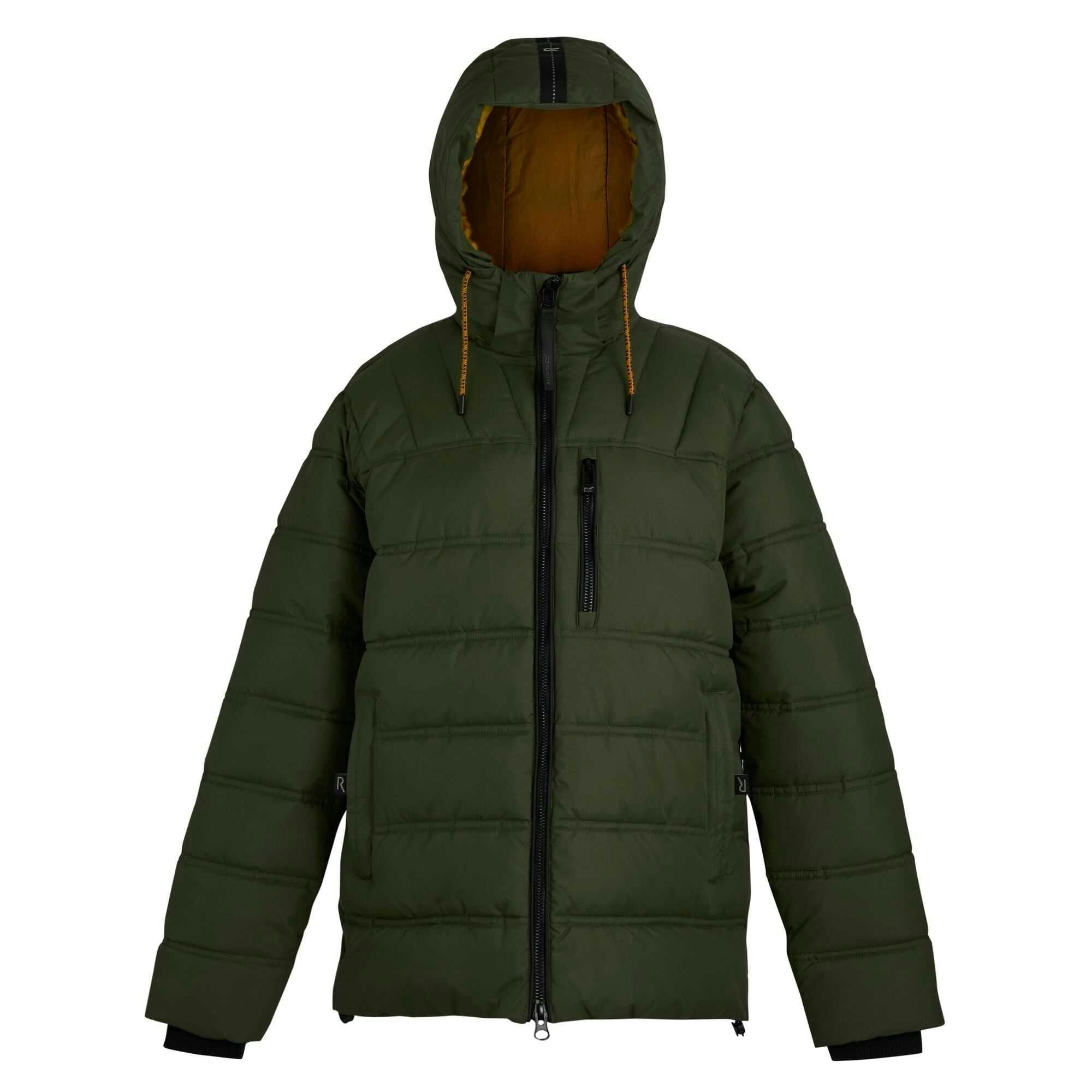 Regatta Men's Light Leeshaw Padded Jacket - Olive Night/Pumpkin Spice - L - Olive Night/Pumpkin Spice - 100% Polyester