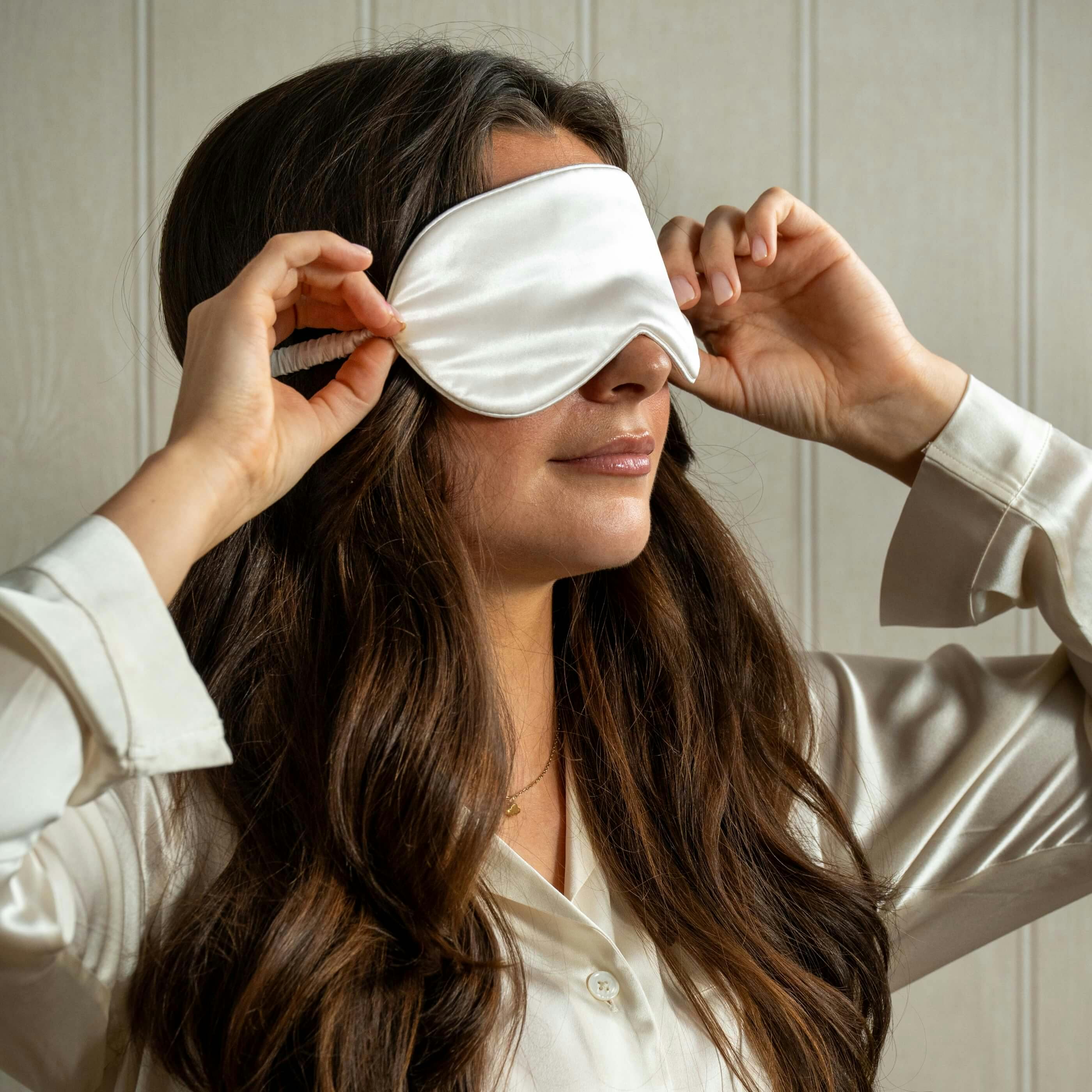Soak&Sleep Ivory Pure Mulberry Silk Eye Mask