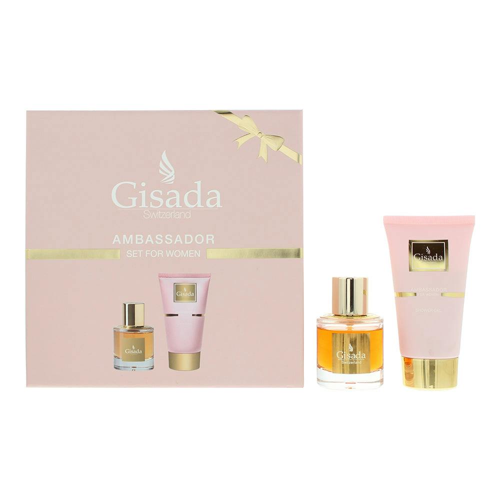 Gisada Womens Ambassador Women Eau de Parfum 50ml + Shower Gel 100ml - Orange - One Size - Image 5