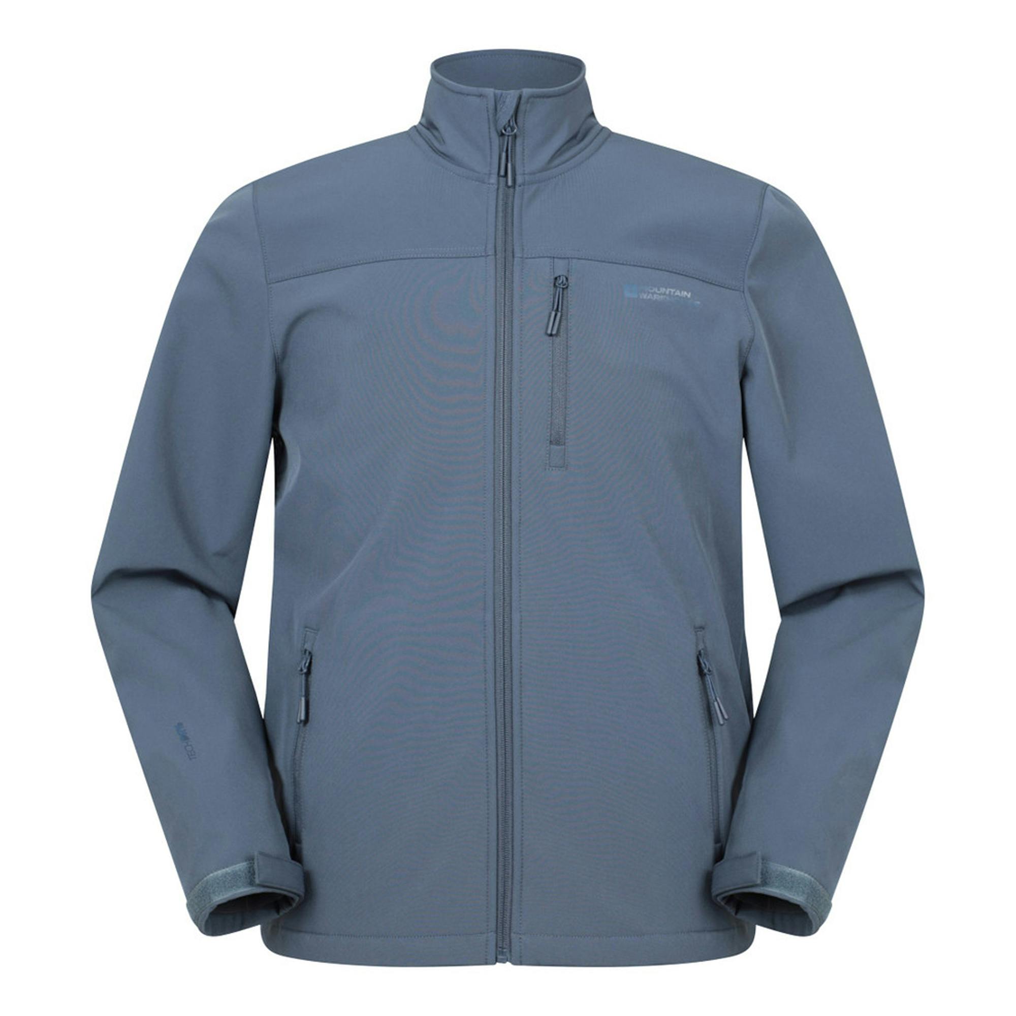 Mountain Warehouse Men's Blue Grasmere Water Resistant Soft Shell Jacket - S - 100% Mixed
