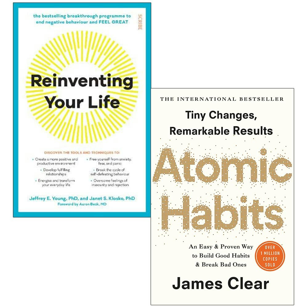 Scribe Uk Reinventing Your Life By Jeffrey E. Young, Janet S. Klosko & The Power Of Habit By Charles Duhigg 2 Books Collection Set