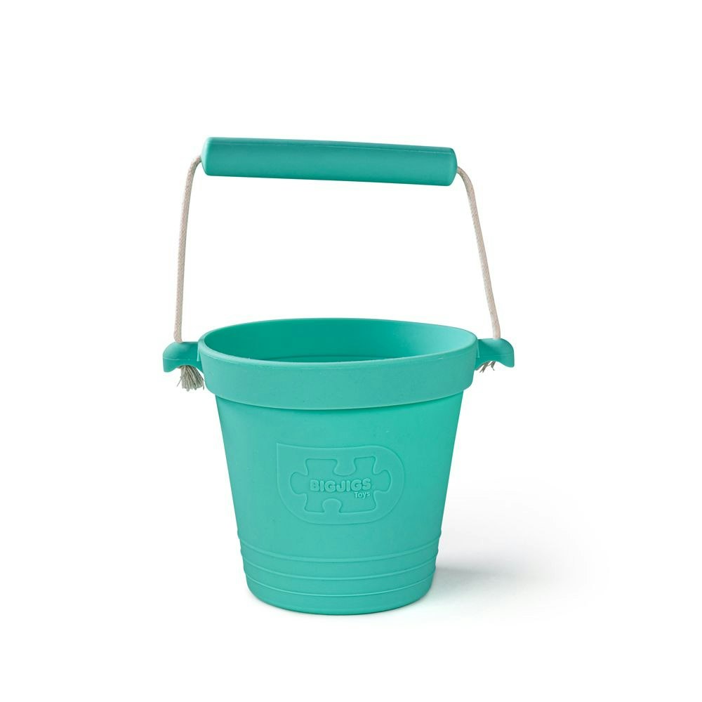 Bigjigs Toys Green Activity Bucket - Eggshell