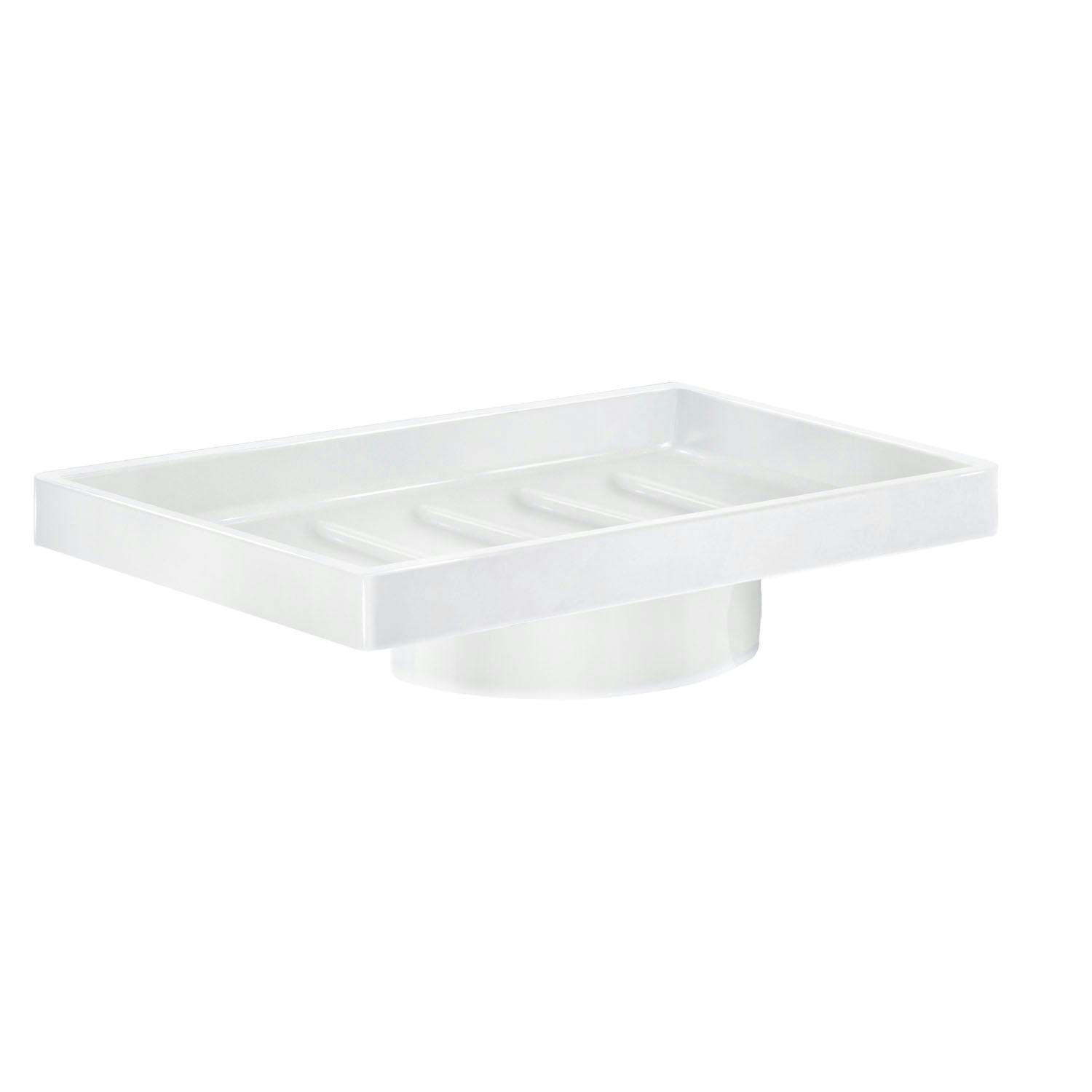 Smedbo White Porcelain Spare Replacement Rectangular Soap Dish Tray For Wall Mounted Soap Dish Holders