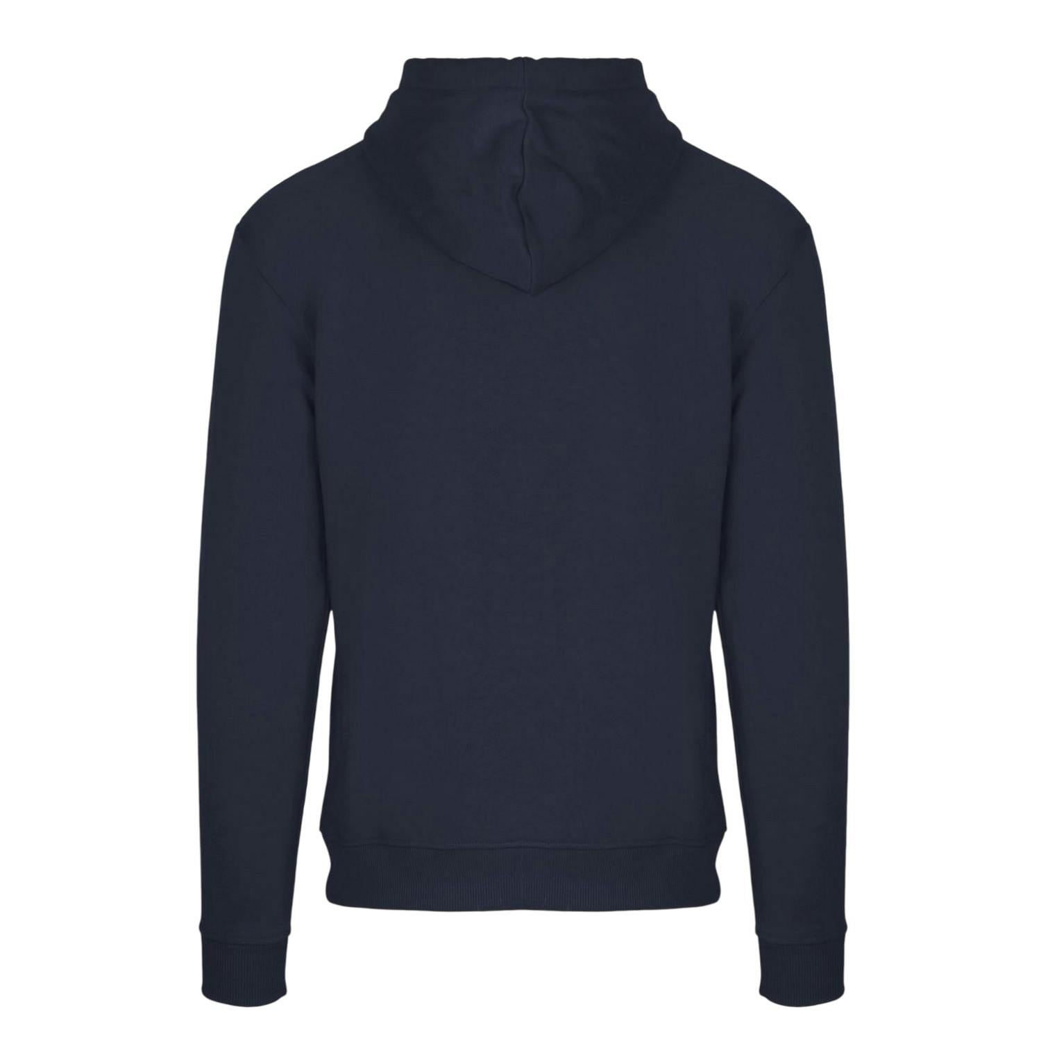Aquascutum Men's Lettering Hoodie - Navy - M - Navy - 100% Cotton