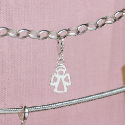 Mylee London Silver Angel Pendant Charm - Sterling - No - Clip On
