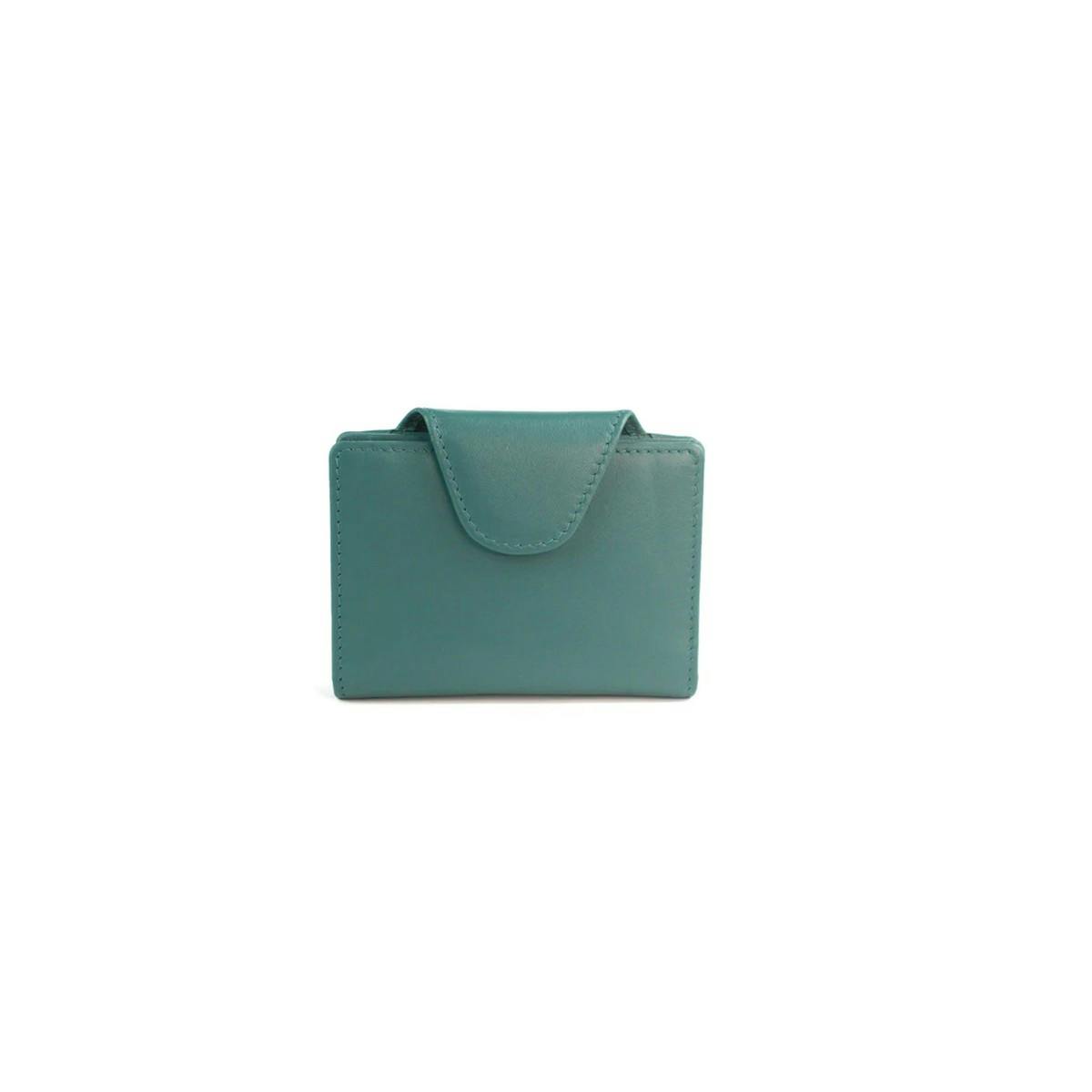 Eastern Counties Leather Unisex Green Adult Harmony Leather Card Holder - Aqua - Aqua - One Size - 100% Leather