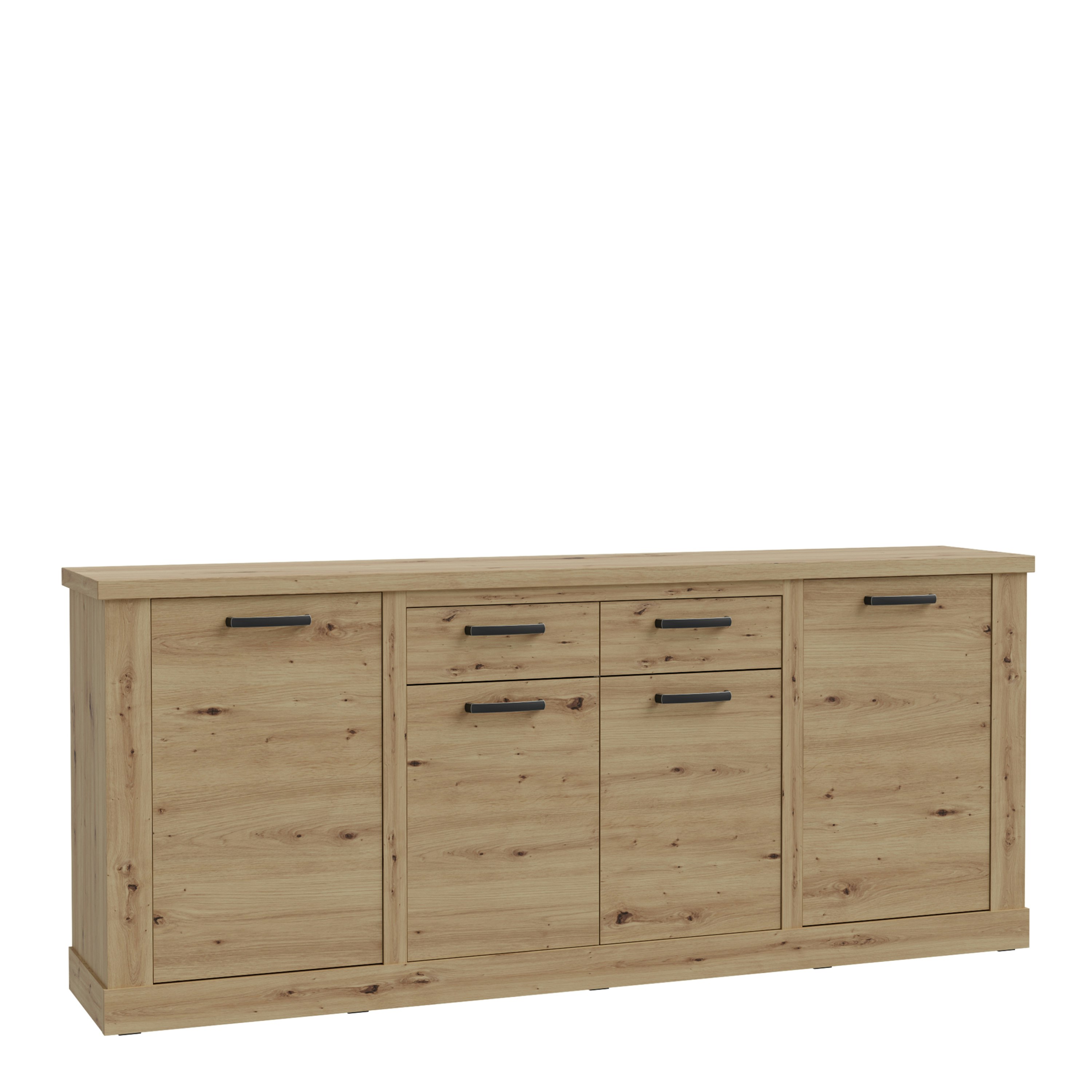 Rackhams Light Corona 4 Door 2 Drawer Sideboard In Artisan Oak - Artisan Oak - 212.8 - 1