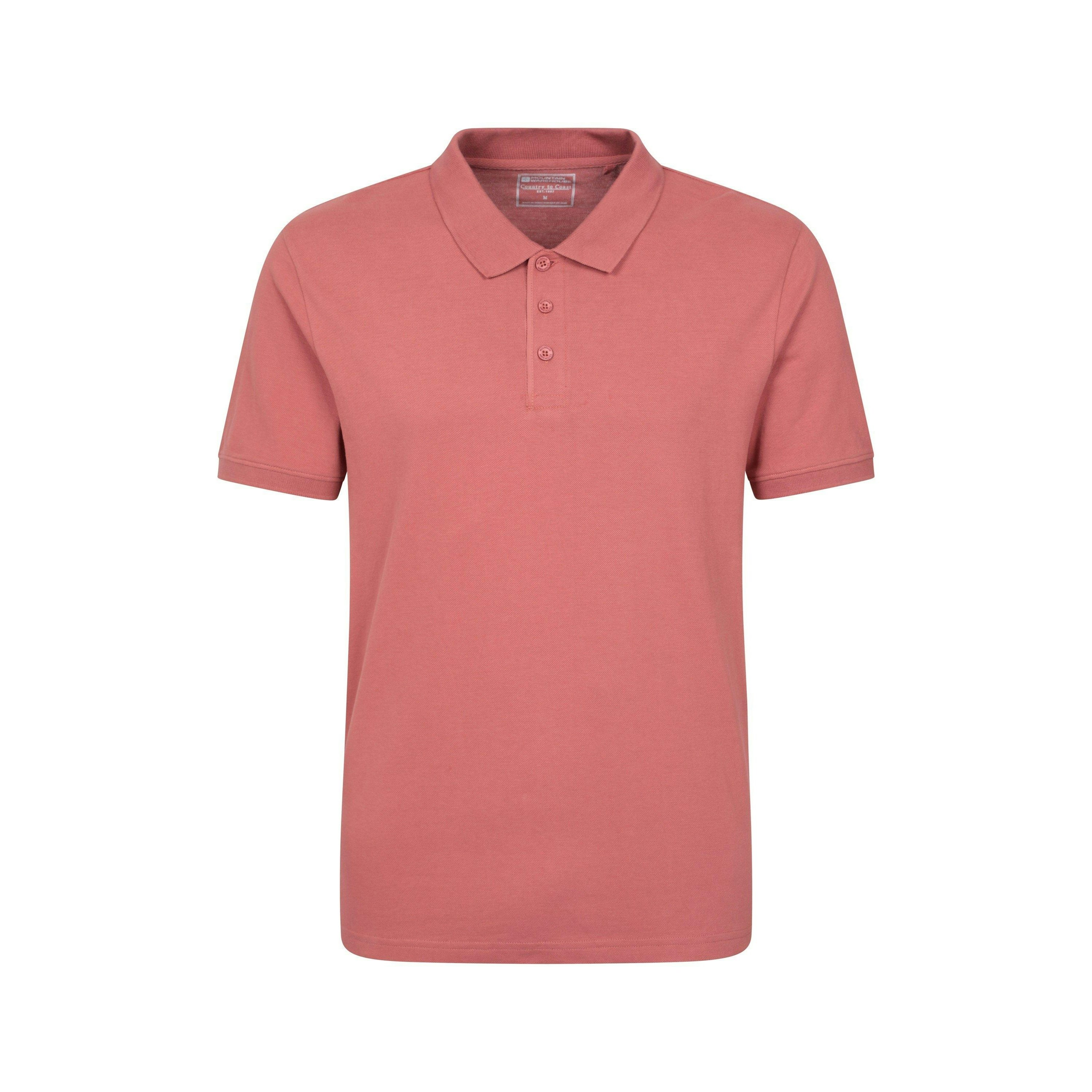 Mountain Warehouse Men's Dawnay Textured Pique Polo Shirt - Rust - Rust - Medium