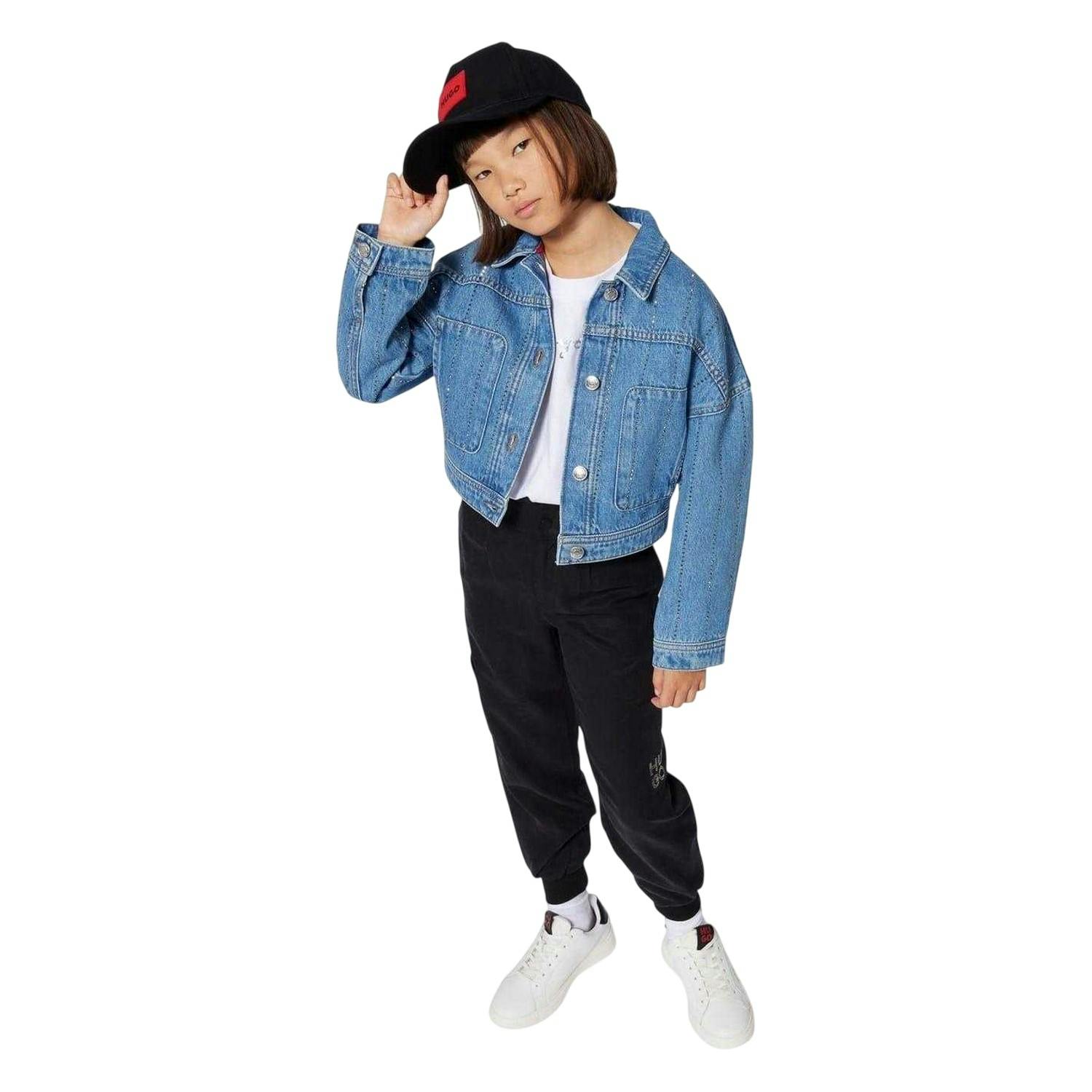 Hugo White Kids Logo Regular T-Shirt - 12 Years - 95% Cotton/5% Elastane