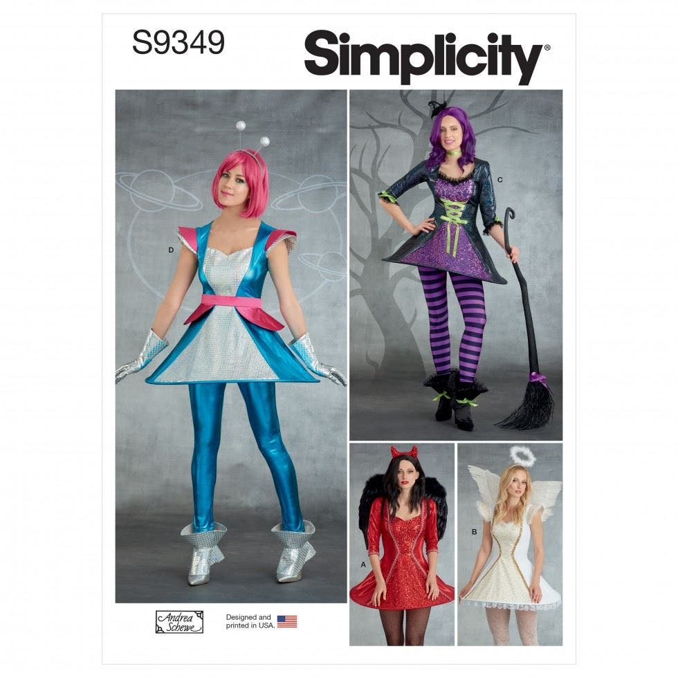 Simplicity Women's Sewing Pattern 9349, Costumes For H5 (6-8-10-12-14) - Intermediate - R5 (14-16-18-20-22)