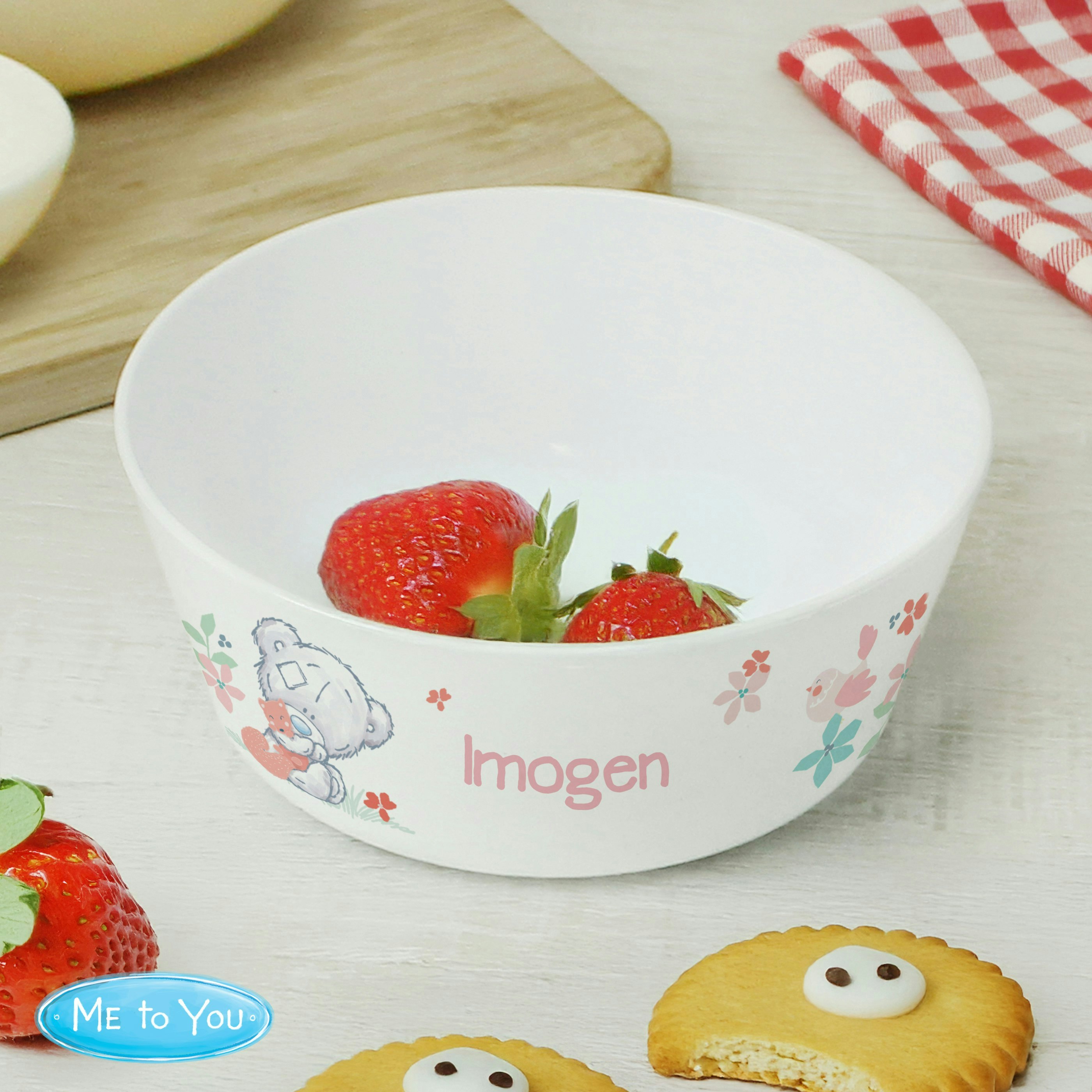 Rackhams Personalised Tiny Tatty Teddy Woodland Animal Plastic Bowl