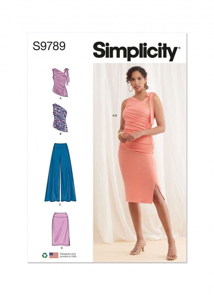Simplicity Women's Sewing Pattern 9789, Tops, Trousers, Skirts For D5 (4-6-8-10-12) - Intermediate - D5 (4-6-8-10-12)