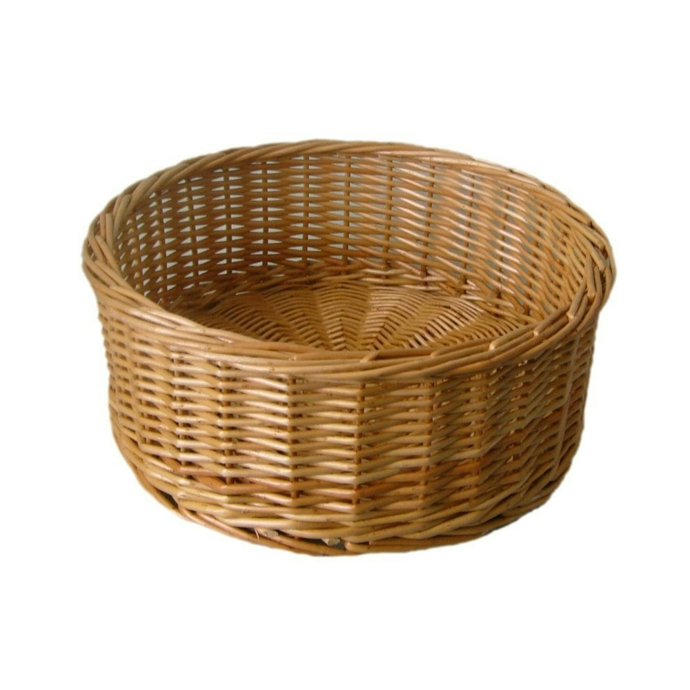 Rackhams Red Round Straight-Sided Wicker Tray - Medium