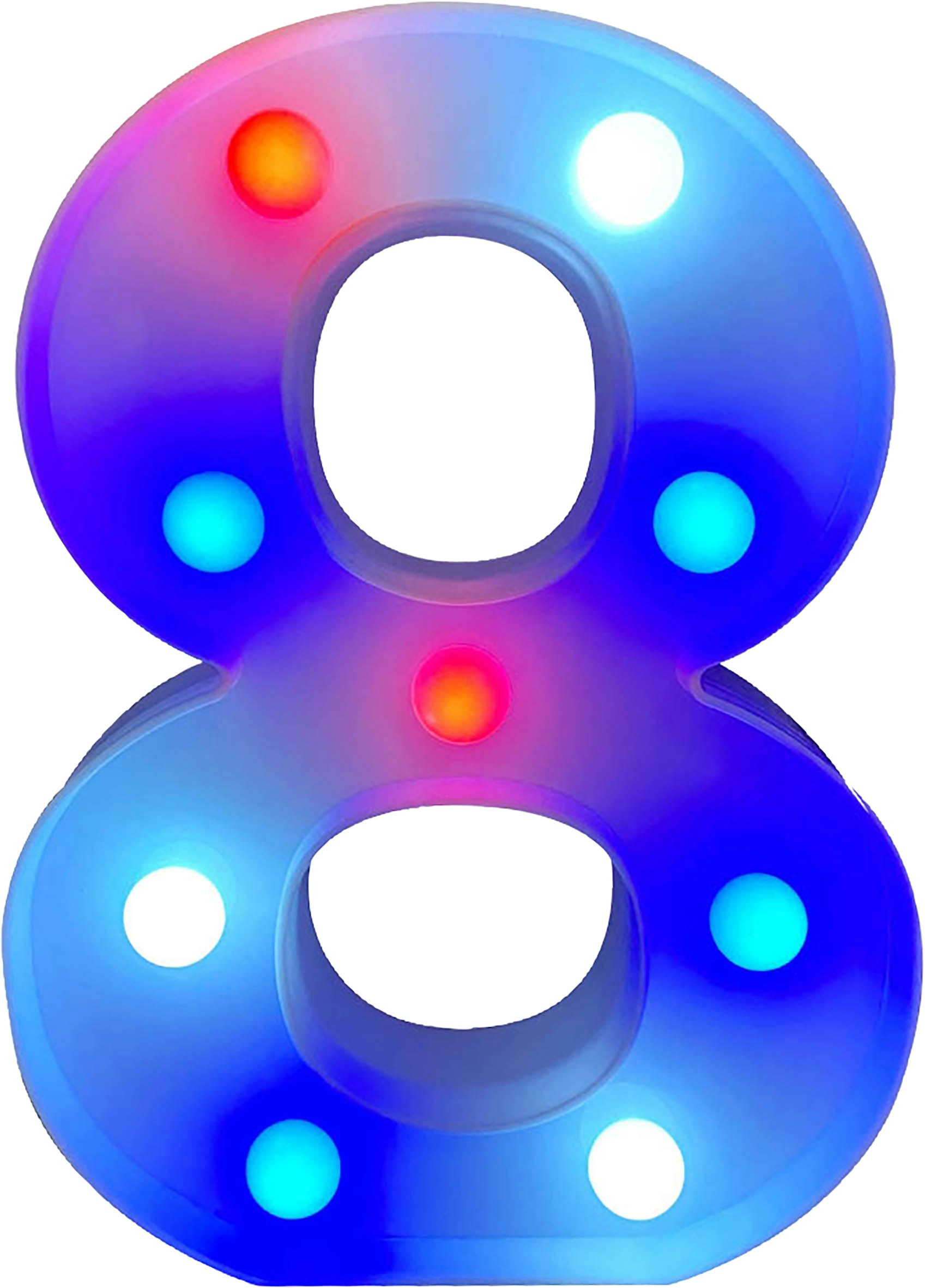 St Helens Light Battery Operated Rgb Number With Remote Control Number 8
