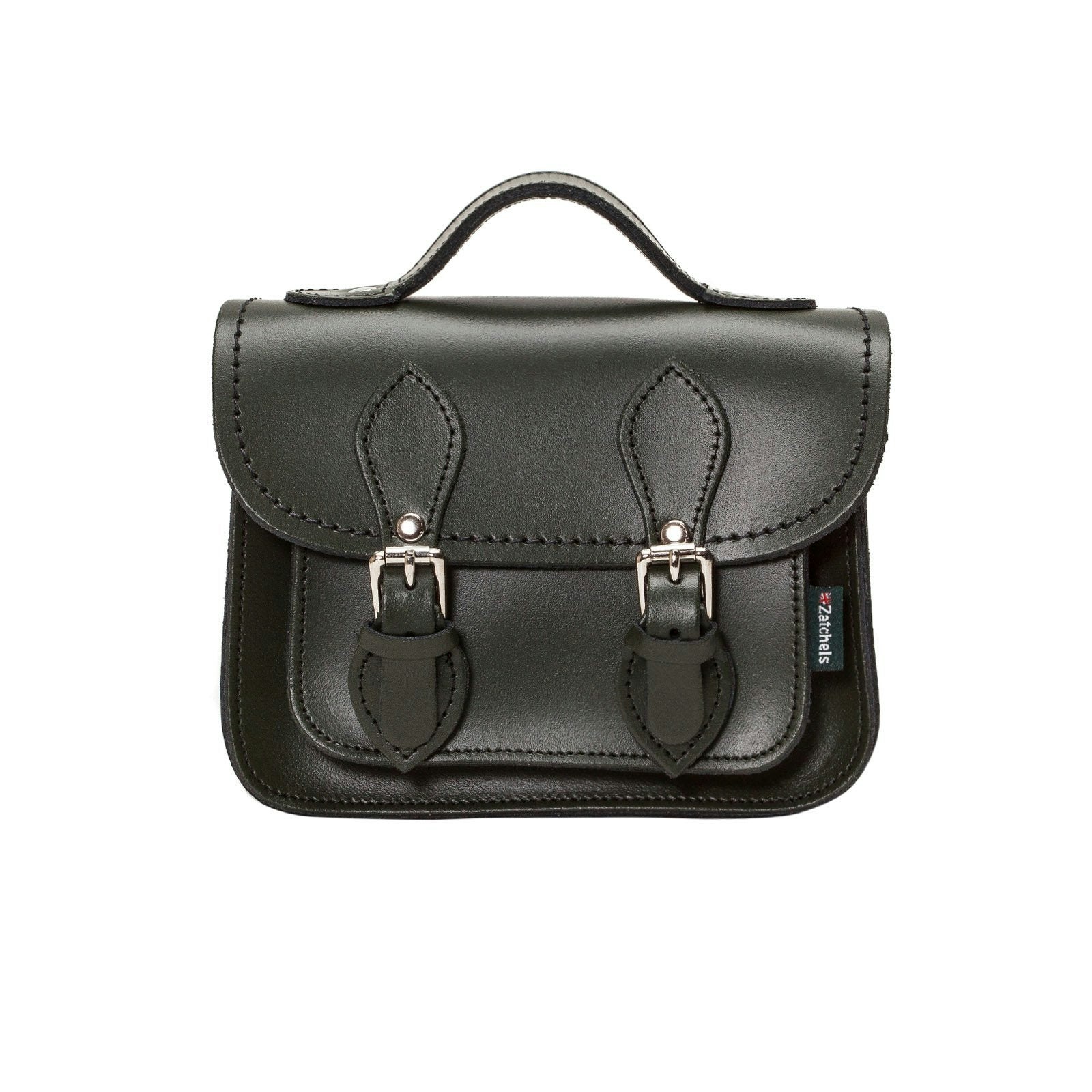 Zatchels Green Handmade Leather Micro Satchel - Ivy - Small