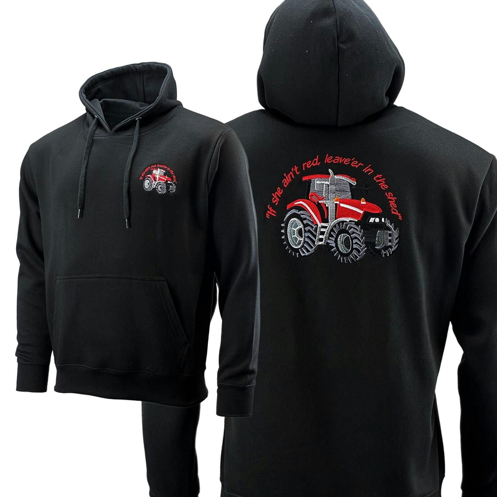 Coolandnew Red Adults Tractor Hoodie - Tractor - S