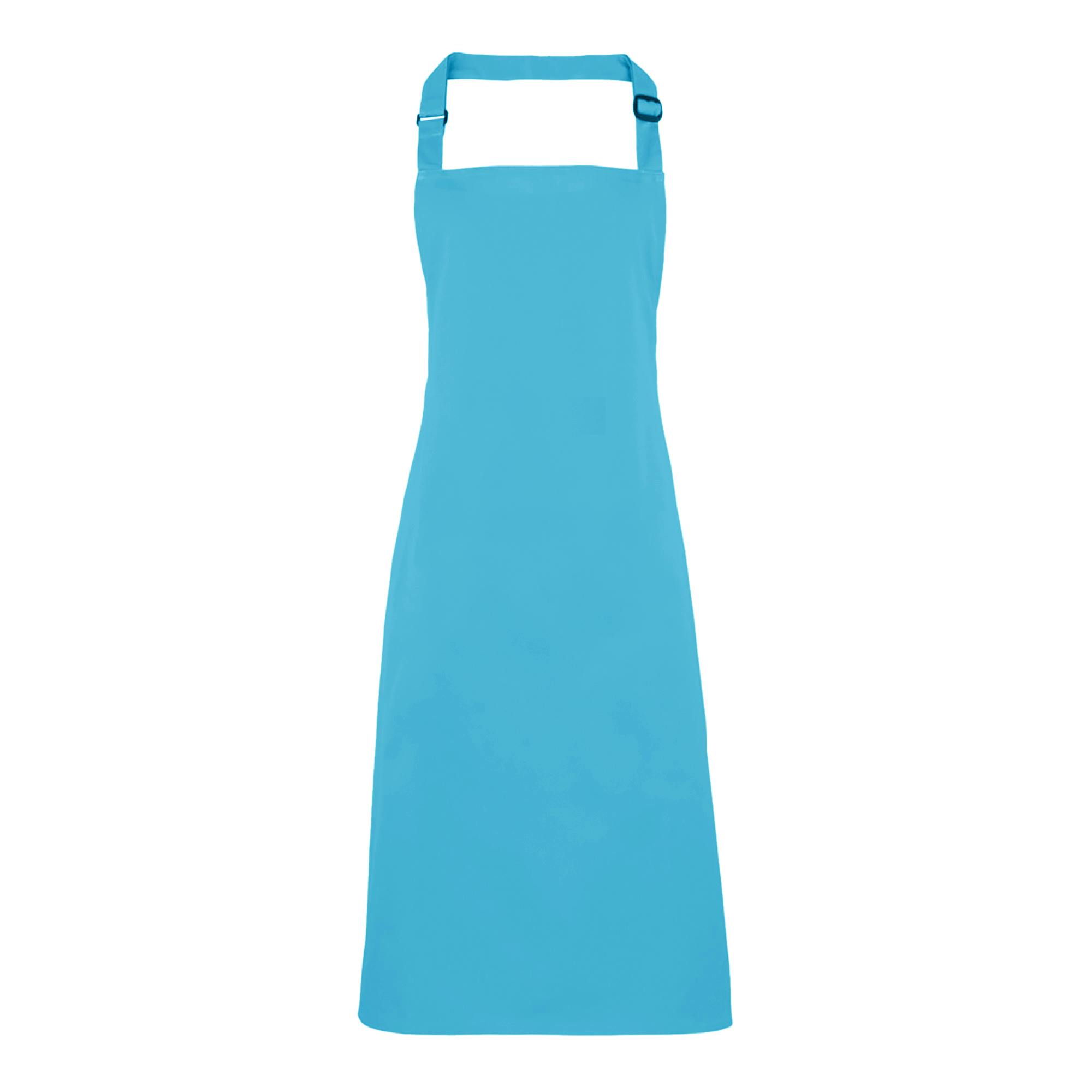 (One Size, Turquoise) Premier Colours Bib Apron / Workwear (Pack Of 2) - Image 2