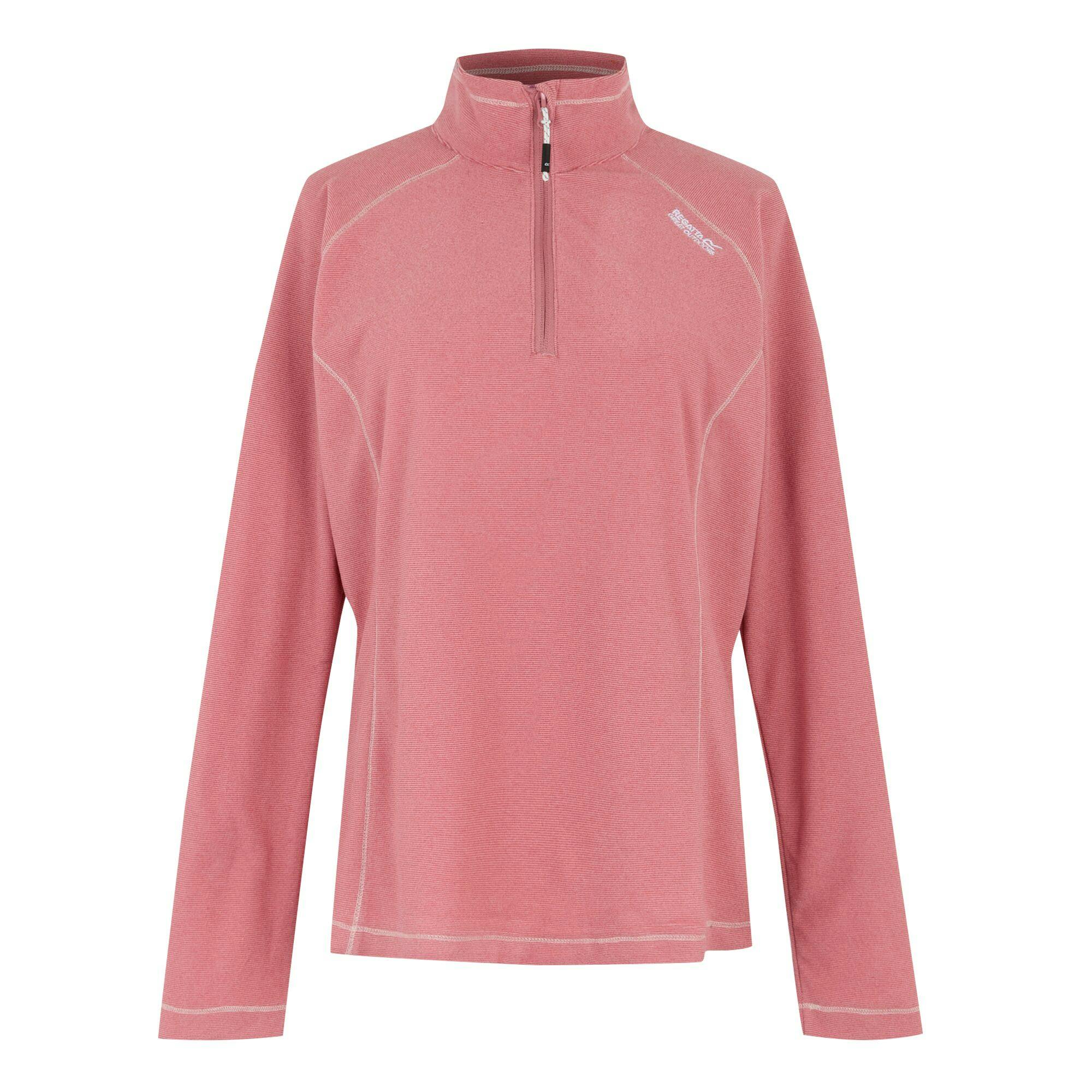 Regatta Women's Great Outdoors Montes Half Zip Fleece Top - Dusty Rose - 20 Uk - Dusty Rose - 100% Polyester