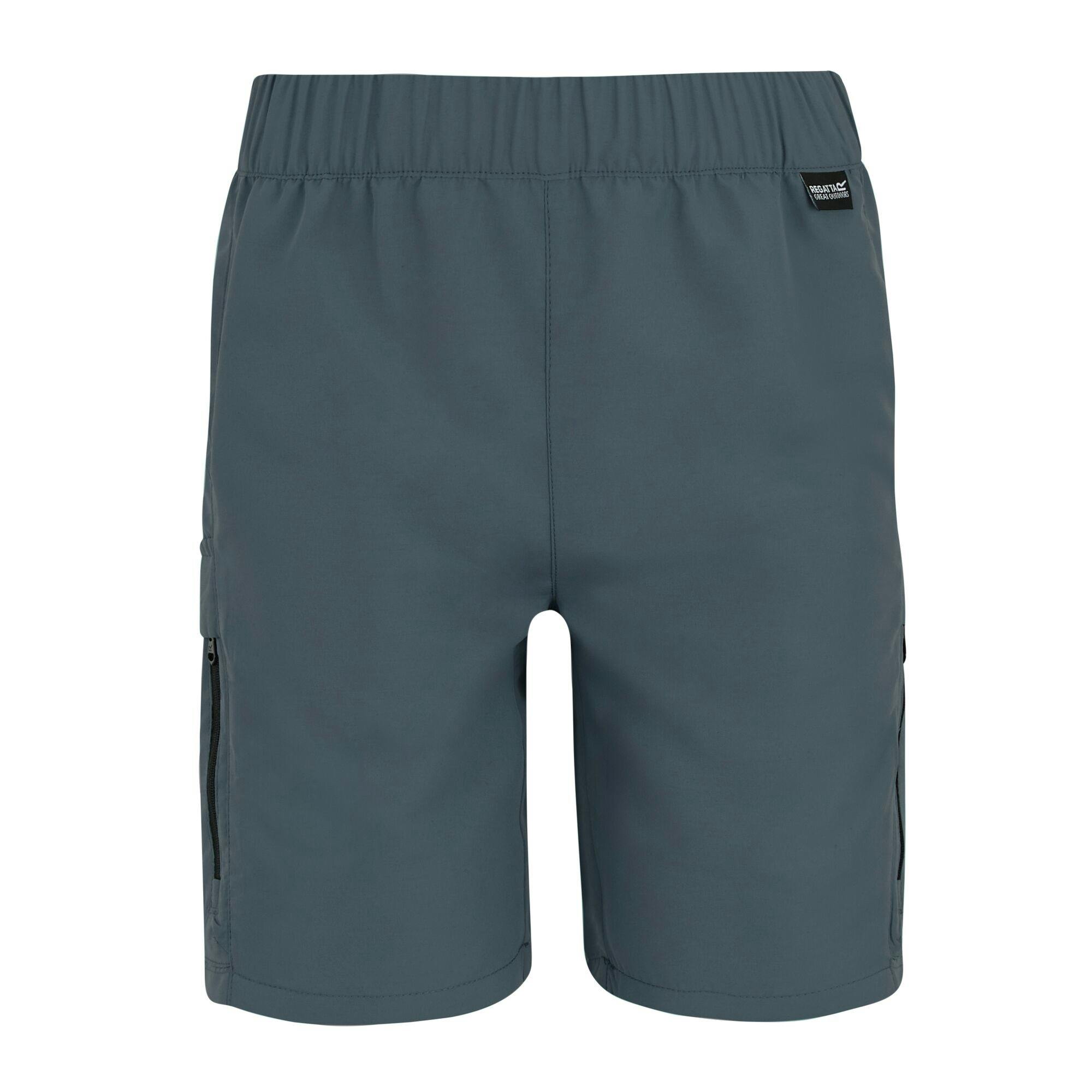 Regatta Sorcer III Shorts for Kids, Durable Lightweight Polyester Cargo Shorts in Dark Storm, Size 5-6 Years - Image 3