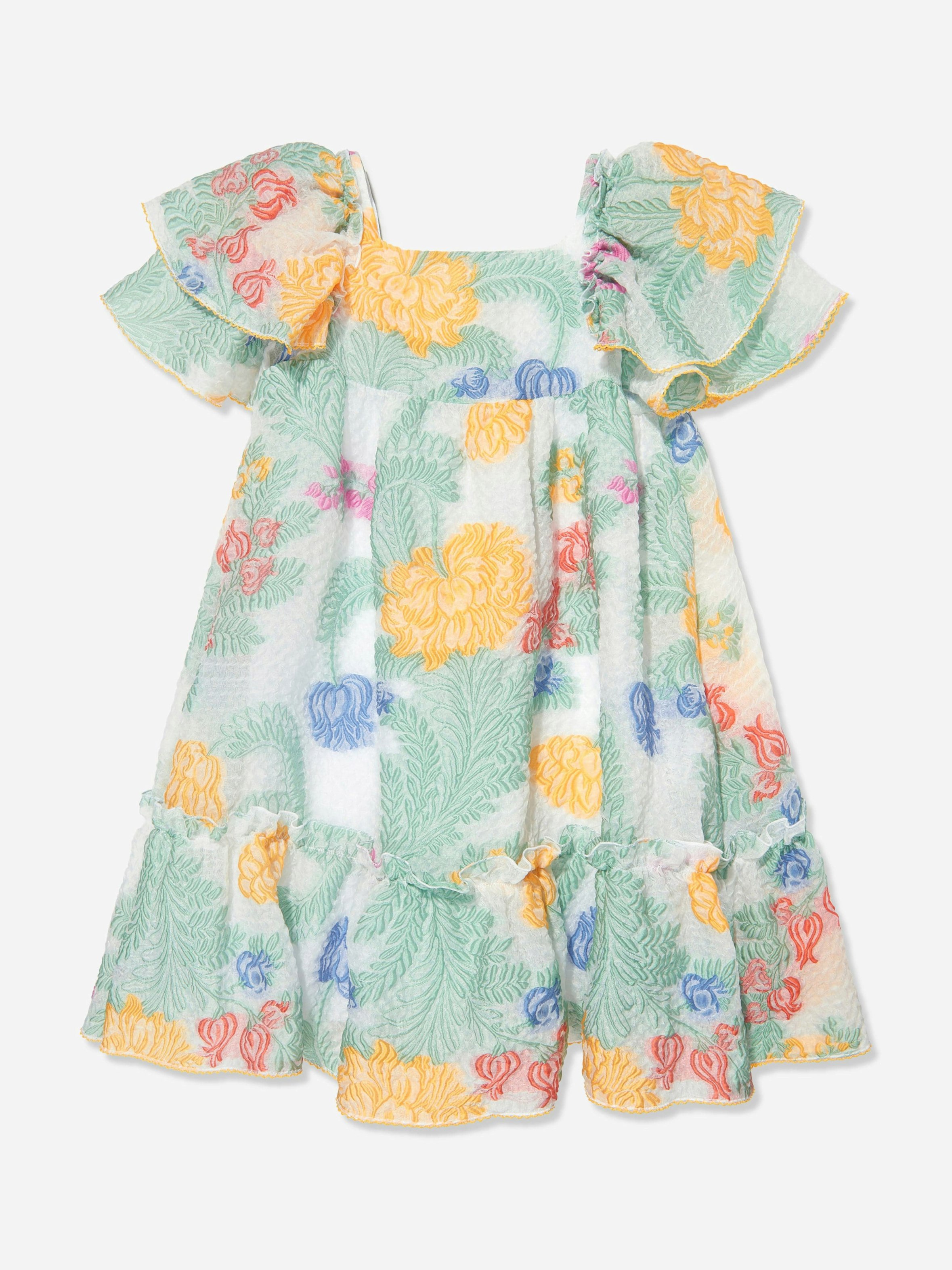 Etro Girls Floral Silk Dress In Multicolour - Multicoloured - 12 Yrs