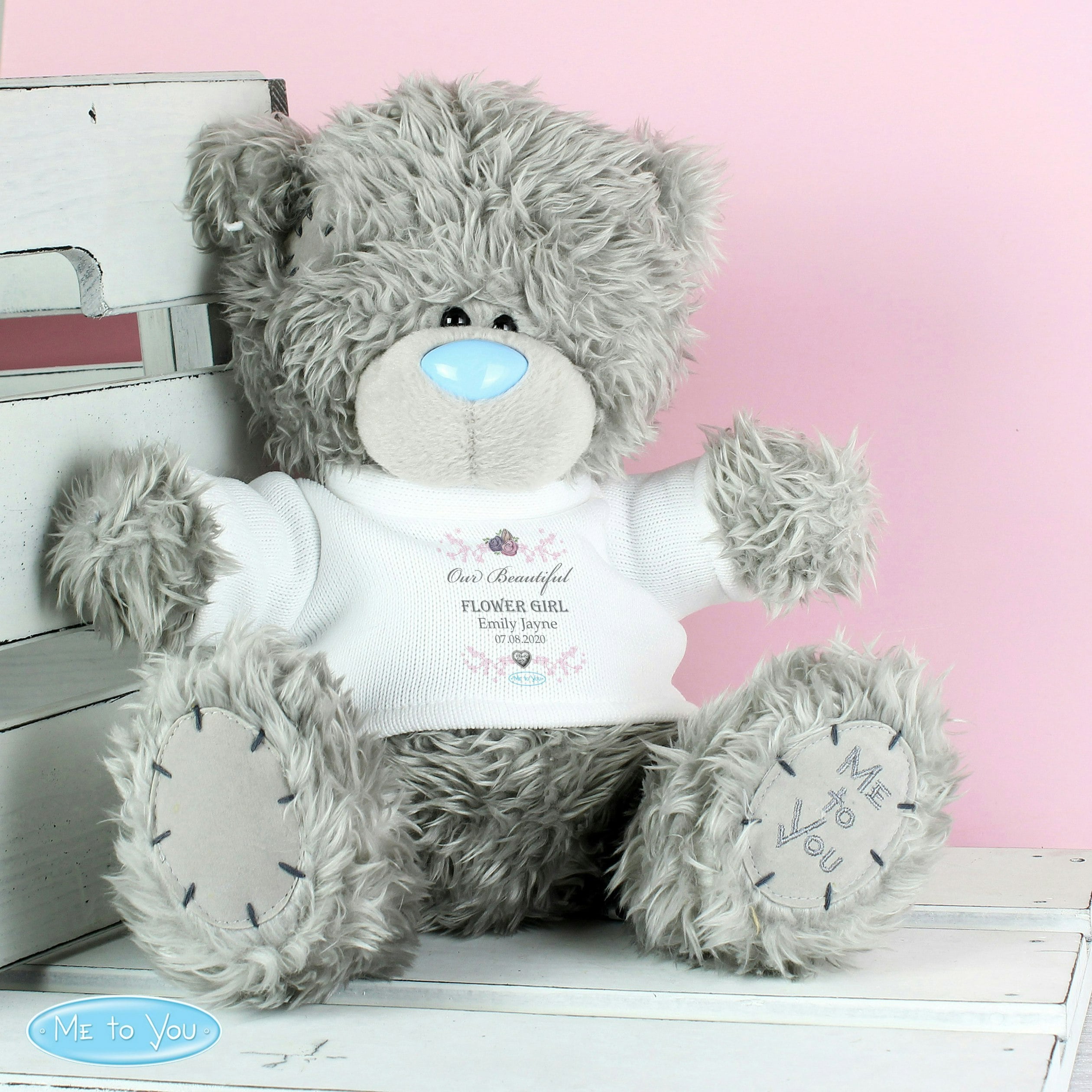 Personalised Memento Company Personalised Me To You Bear For Bridesmaid And Flowergirl