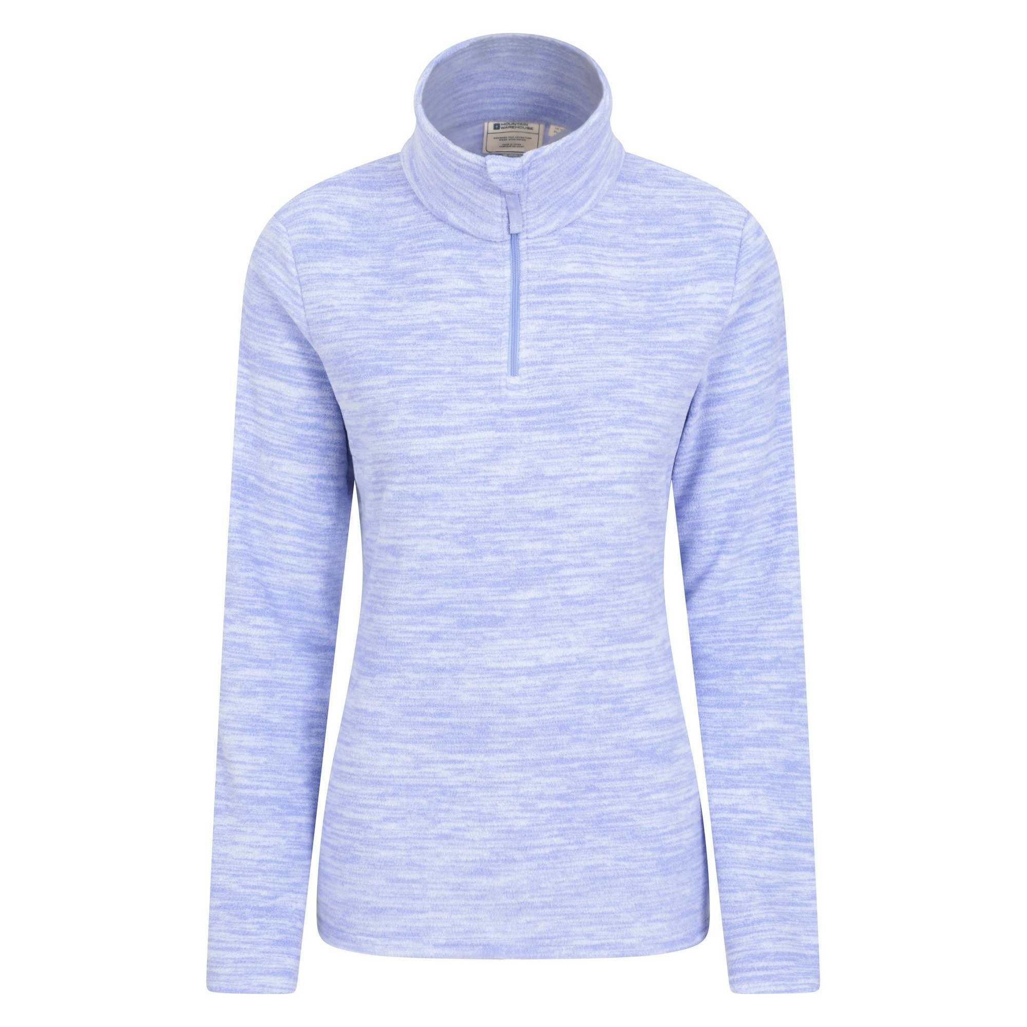 Mountain Warehouse Women's Lilac Snowdon Melange Fleece Top - Size 22 Uk