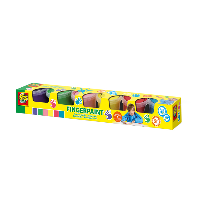 Ses Creative Fingerpaint 6 Colours X 110Ml