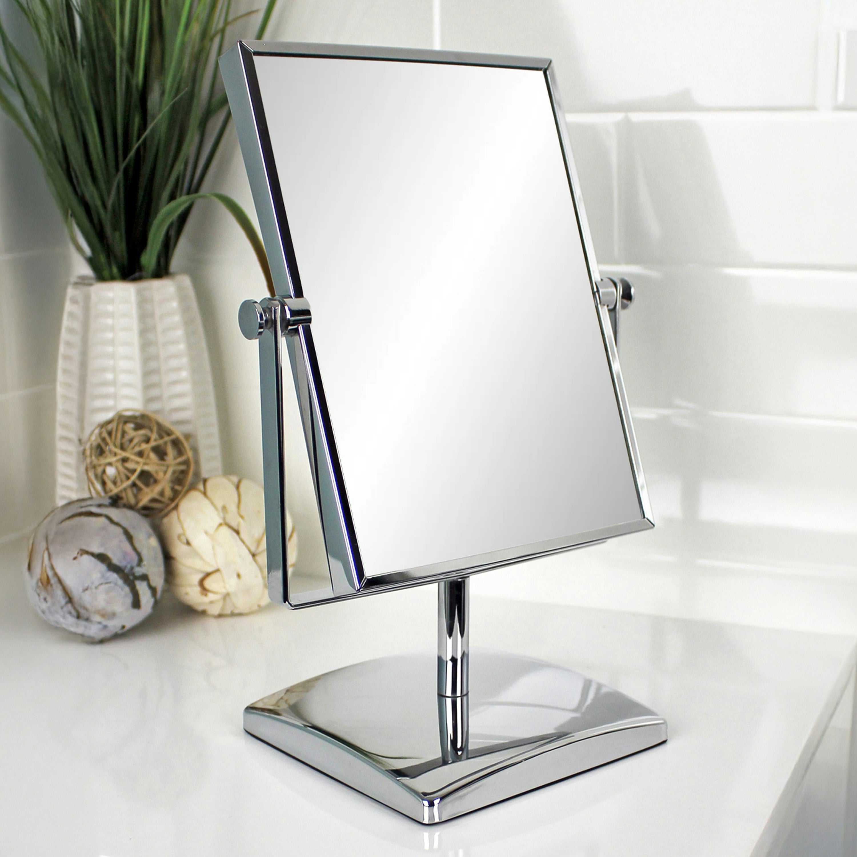 Showerdrape Teris 3X Magnifying Chrome Makeup Vanity Mirror