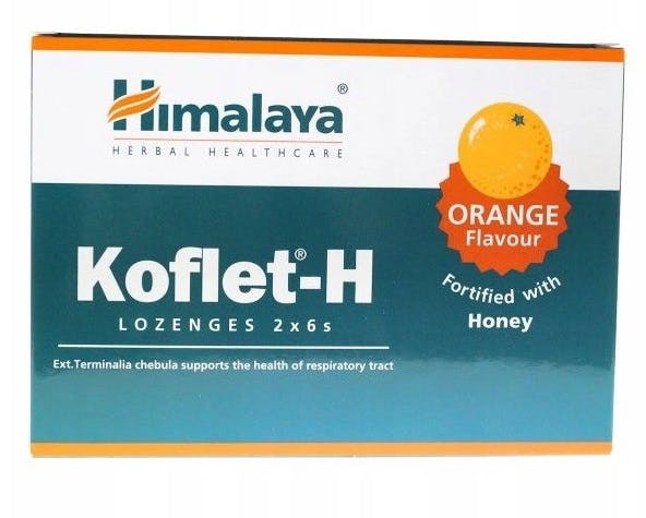 Himalaya Herbals Koflet-H Lozenges Orange Flavor Fortified with Honey, Ginger and Essential Oils, Cough Drop for Warming Relief and Soothing Throat Comfort, Herbal Active Formula - 12 Lozenges - Image 4