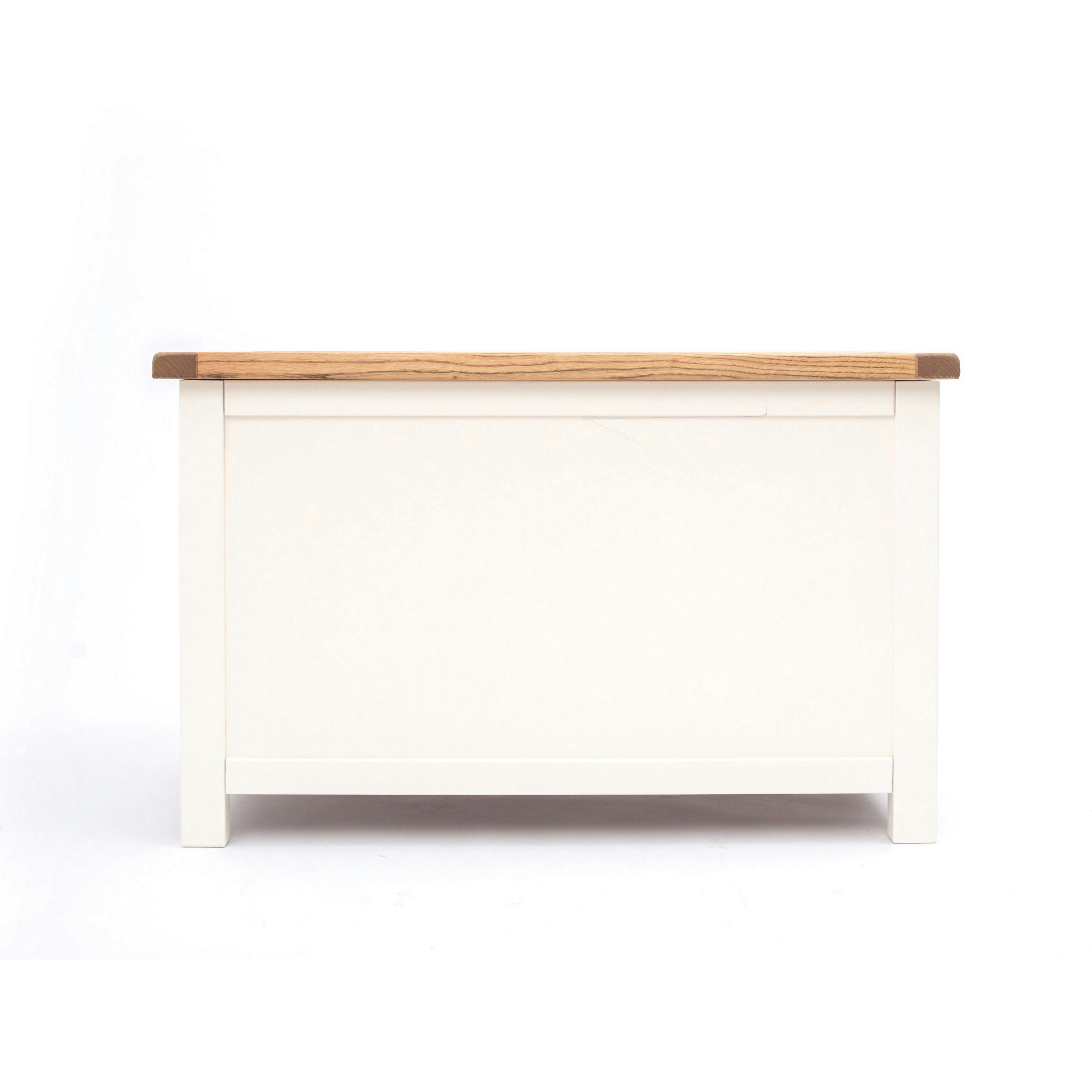 Cabinet Bits Unisex Off-White Lovere Blanket Box Ottoman Small - Image 2