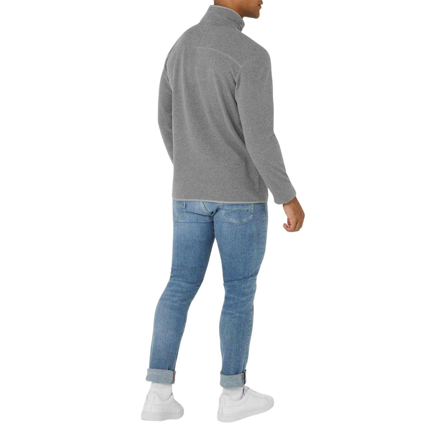 The North Face Men's Grey Glacier Fleece Quarter Zip Sweatshirt - Mid - L - Mid - 100% Recycled Polyester