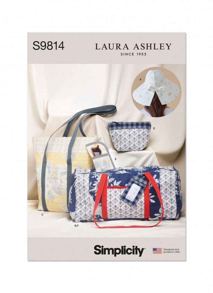 Simplicity Women's Sewing Pattern 9814, Headwear, Bags, Accessories For A (All Sizes) - Intermediate - A (All Sizes)
