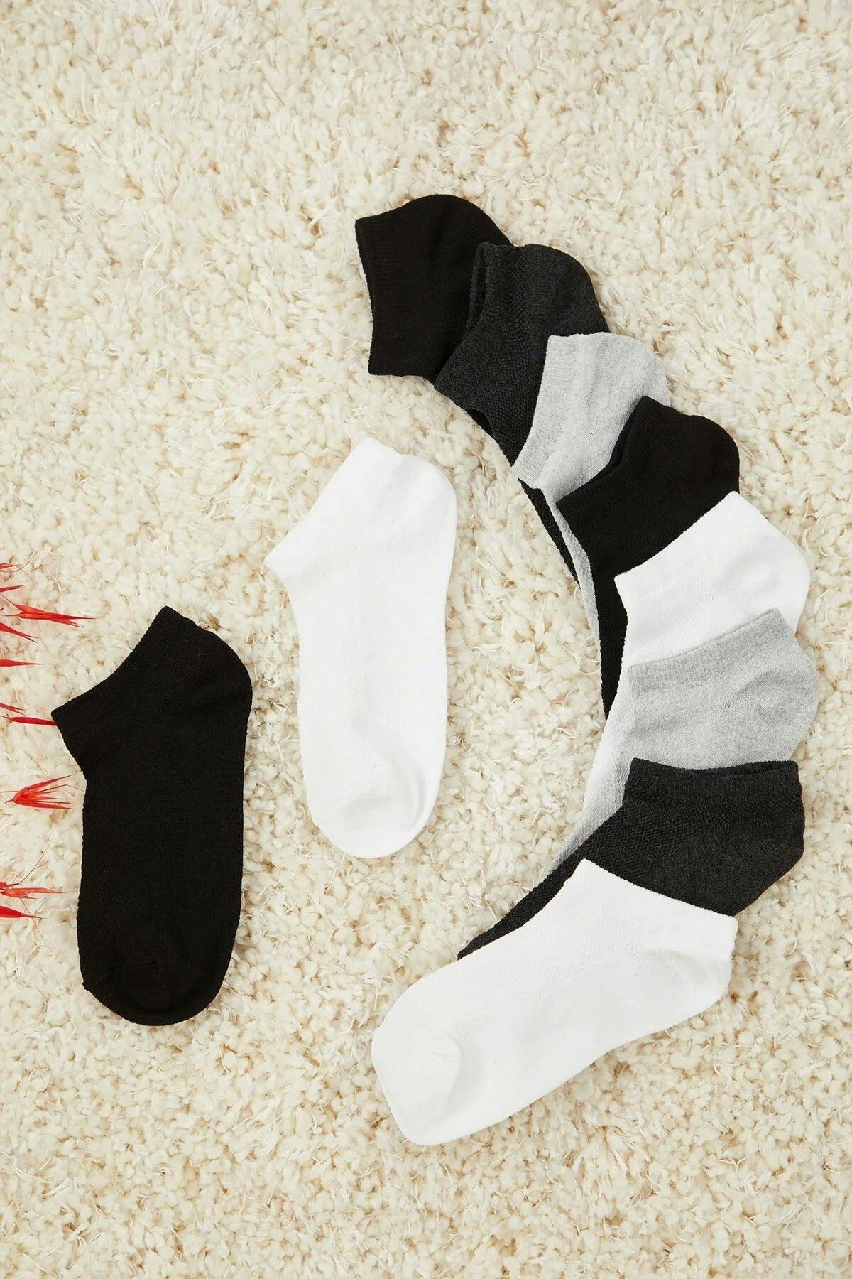 Wovcor 10-Pack Ankle Length Knit Socks - Multi - One Size