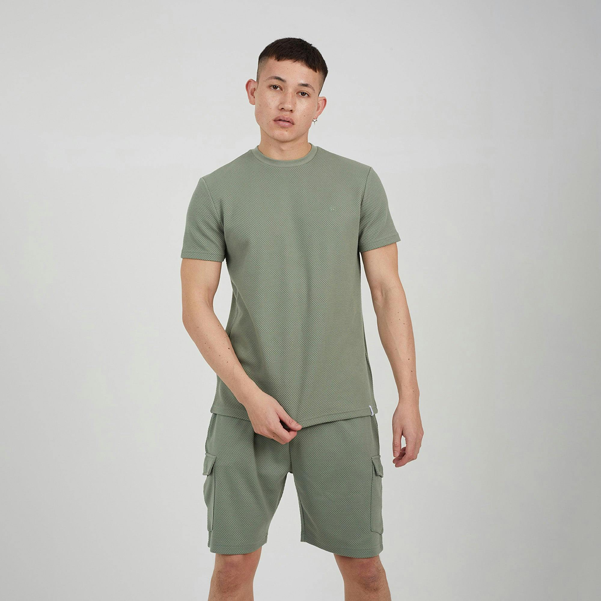 Brave Soul Green Crew Neck T-Shirt - Pale - Pale - Xl