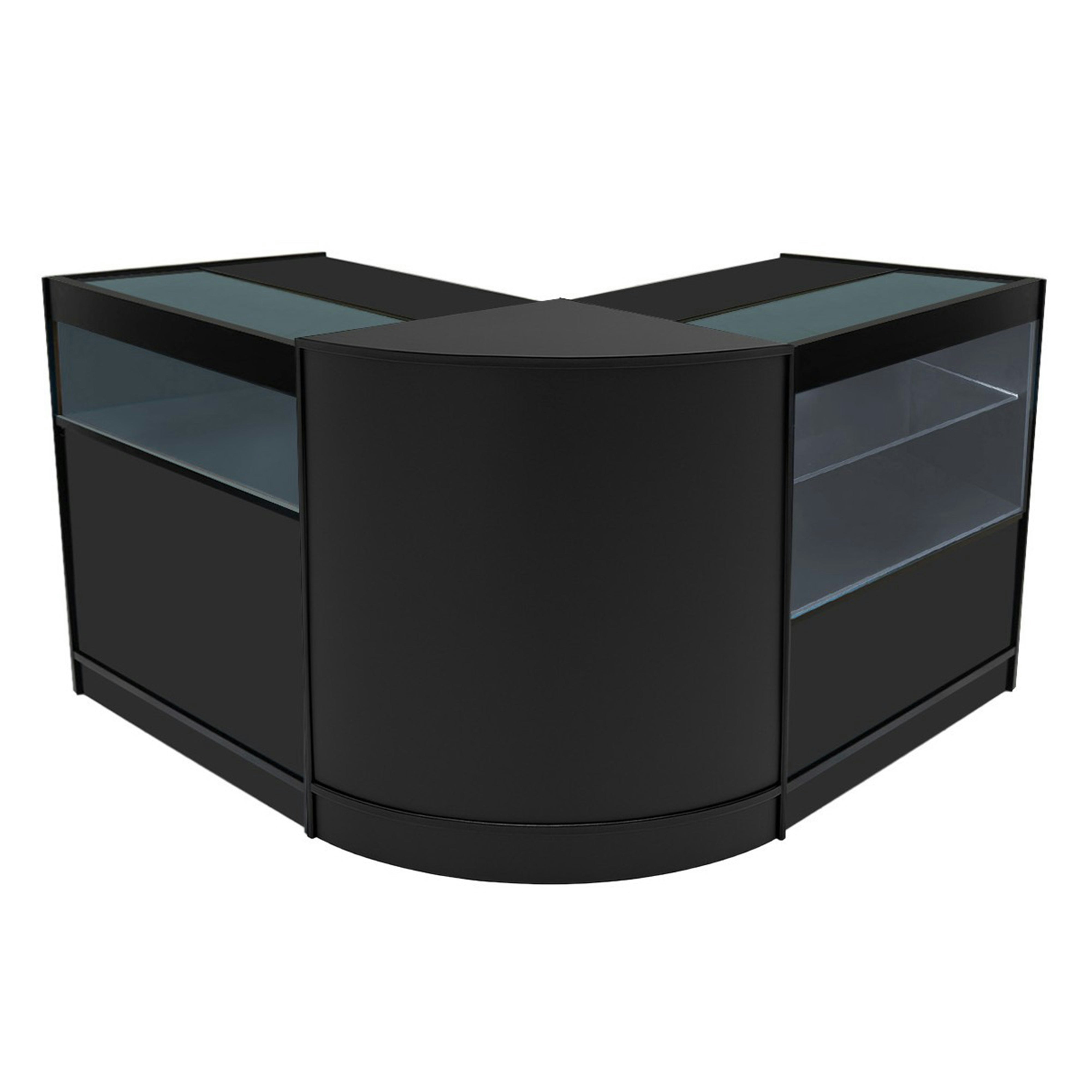 Monstershop (2 X 900Mm W Counters & 1 X 600Mm W Corner Unit - Black) Shop Counter Set Adonis Led Light Lockable - Image 2