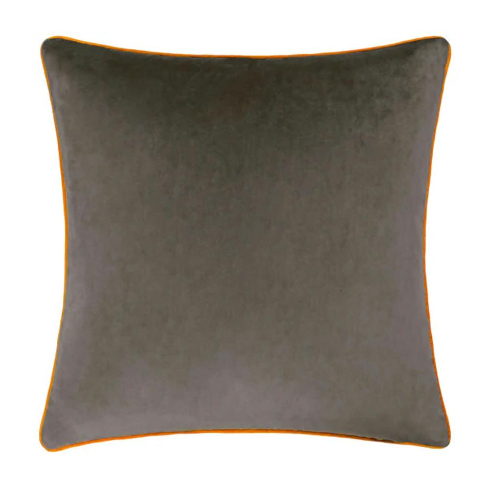 Furn Meridian Velvet Cushion Cover - Mocha/Pumpkin - 45Cm X 45Cm - Mocha/Pumpkin - 100% Polyester