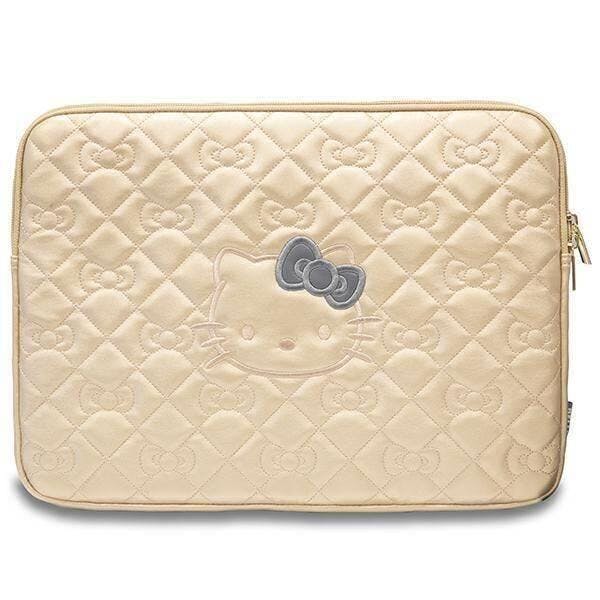 Hello Kitty Gold Zip Pu Quilted Bow Sleeve For 14" Laptop – Hkcszpekhbpk
