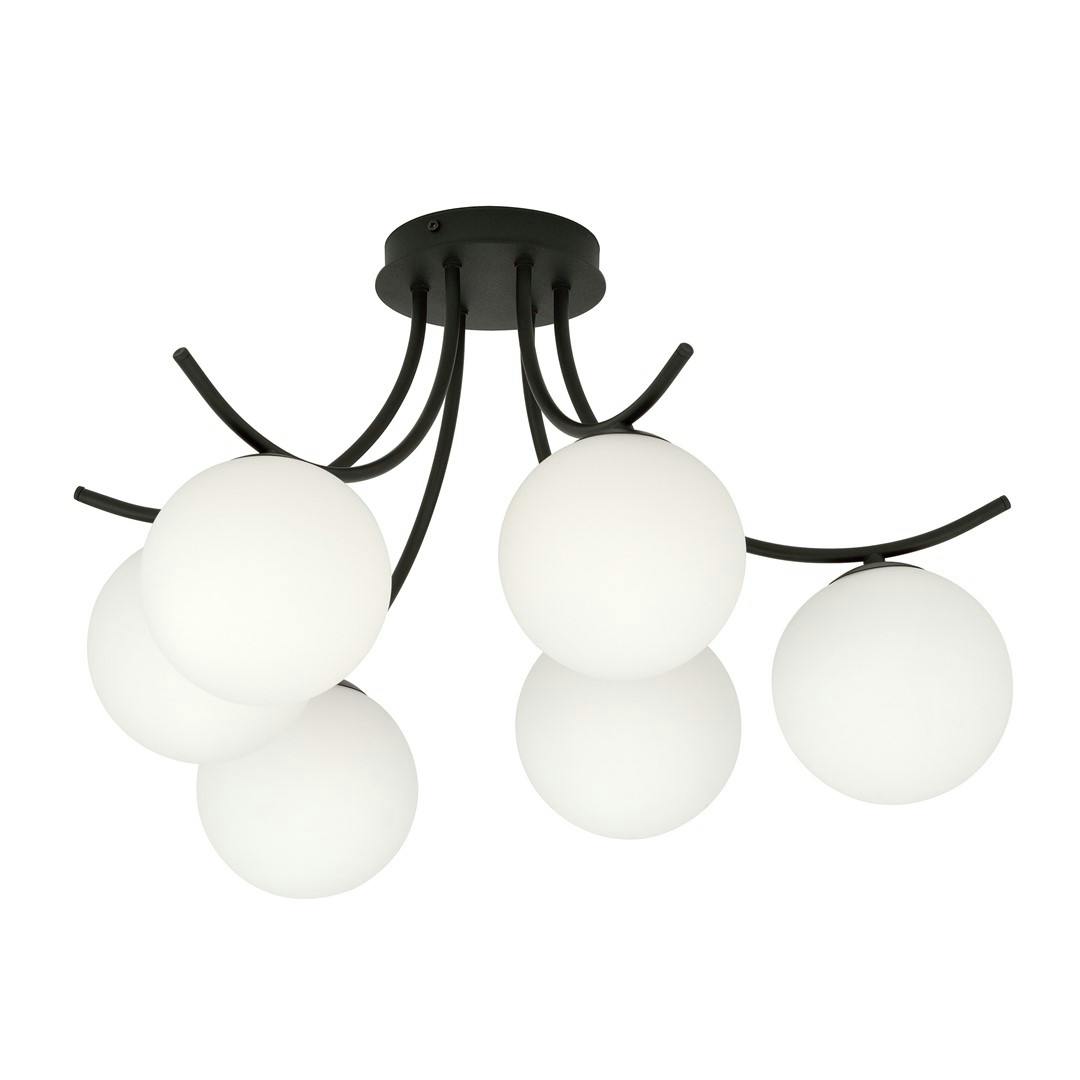 Emibig Black/White Boston Ceiling Lamp 6 X E14 With Shade