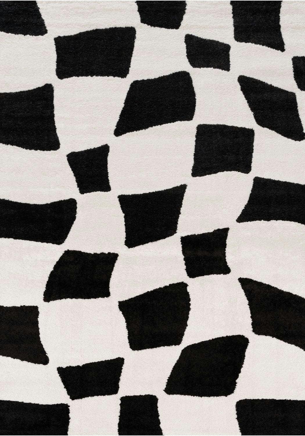 The Rugs Black/White Joli Checkered & Rug - 200X290 Cm