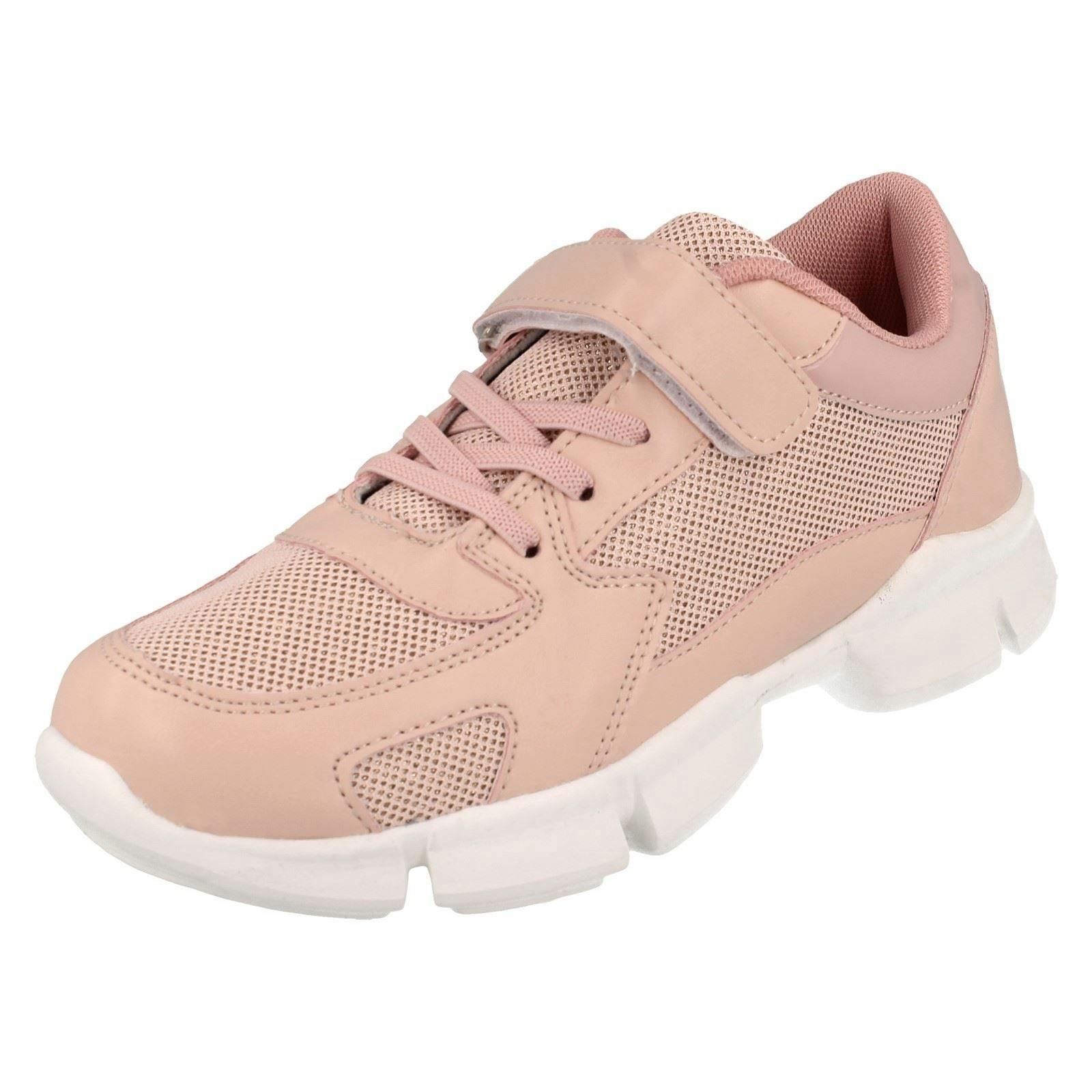 Spot On Girls Pink Chunky Sole Trainers H2611 - Uk 13 Child