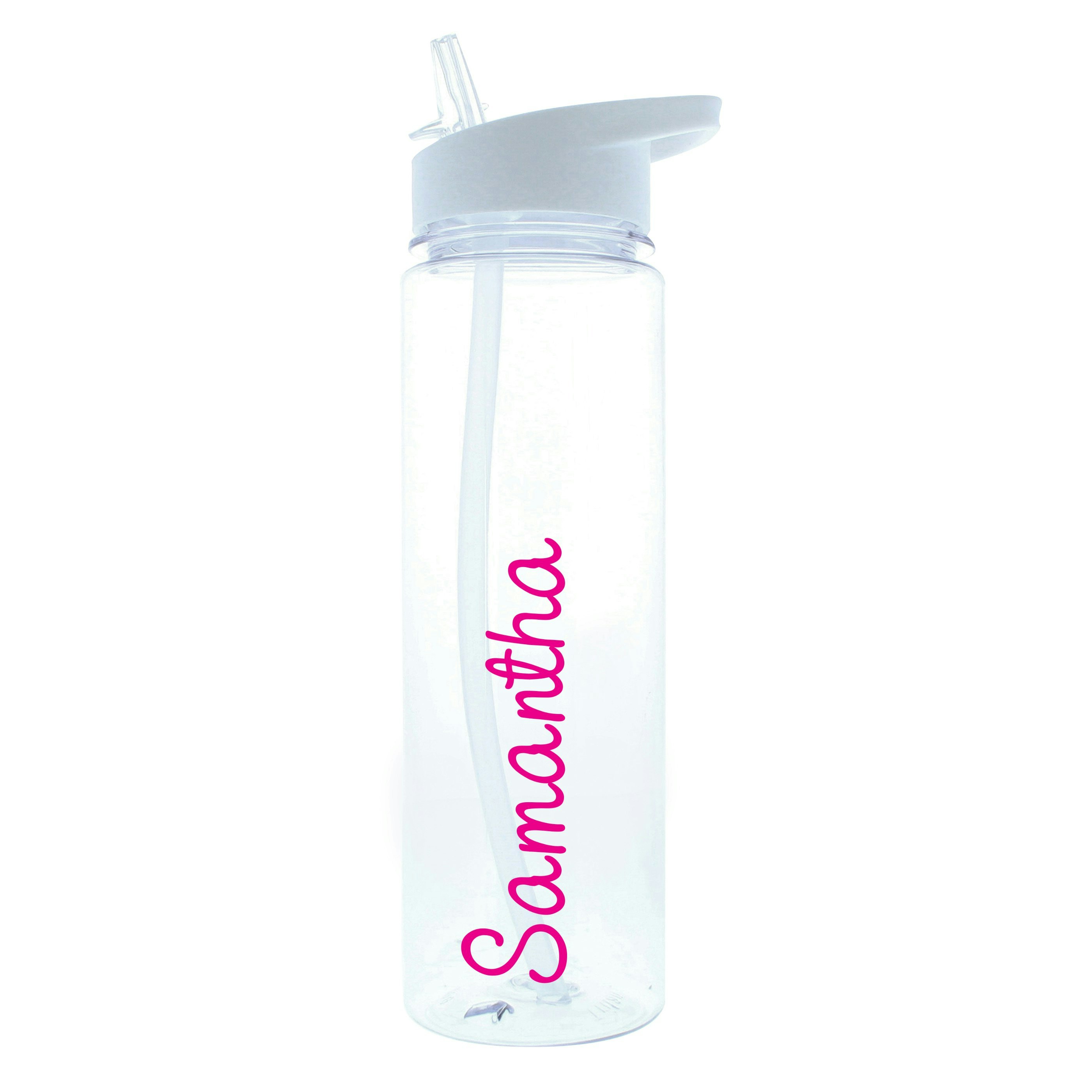 Rackhams Pink Personalised Name Water Bottle
