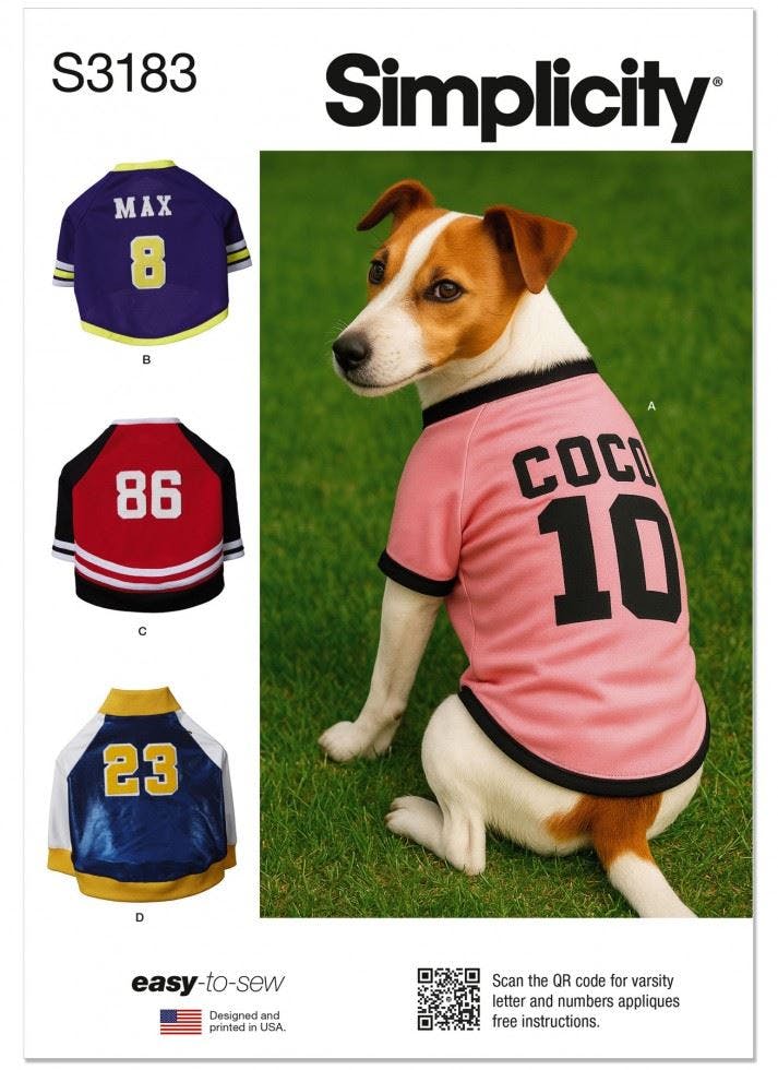 Simplicity Sewing Pattern 3183, Coats For Pets, A (S-M-L) - Easy - A (S-M-L)